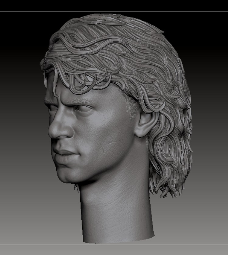 Anakin Skywalker - ROTS - Head Sculpt Files 3D print model_7