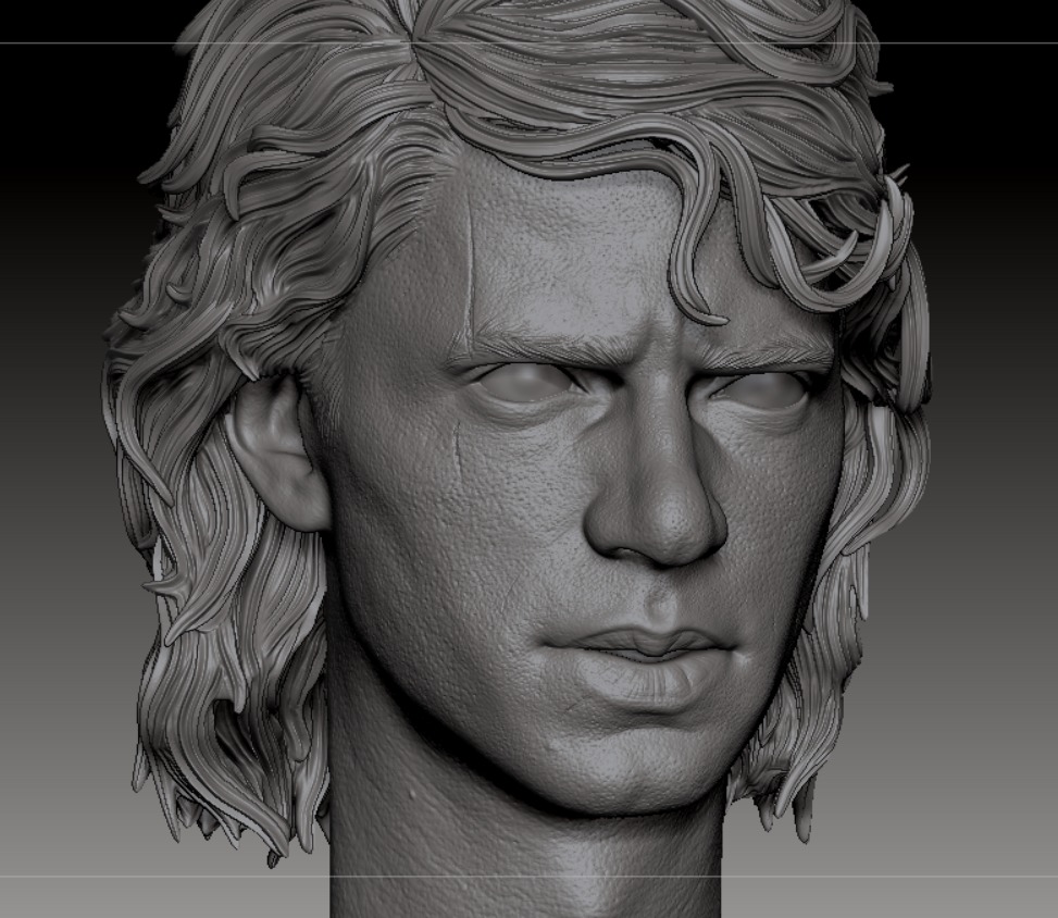 Anakin Skywalker - ROTS - Head Sculpt Files 3D print model_20