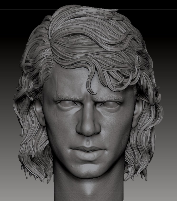 Anakin Skywalker - ROTS - Head Sculpt Files 3D print model_8