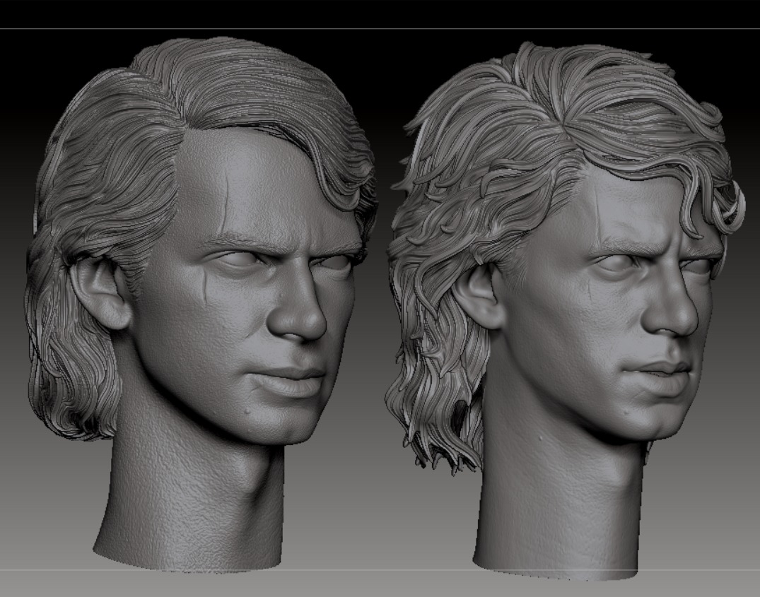 Anakin Skywalker - ROTS - Head Sculpt Files 3D print model_14