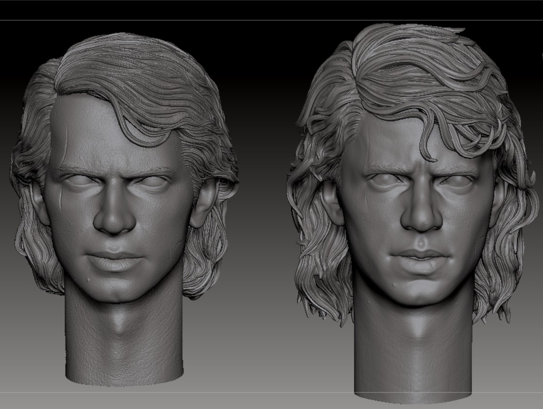 Anakin Skywalker - ROTS - Head Sculpt Files 3D print model_12