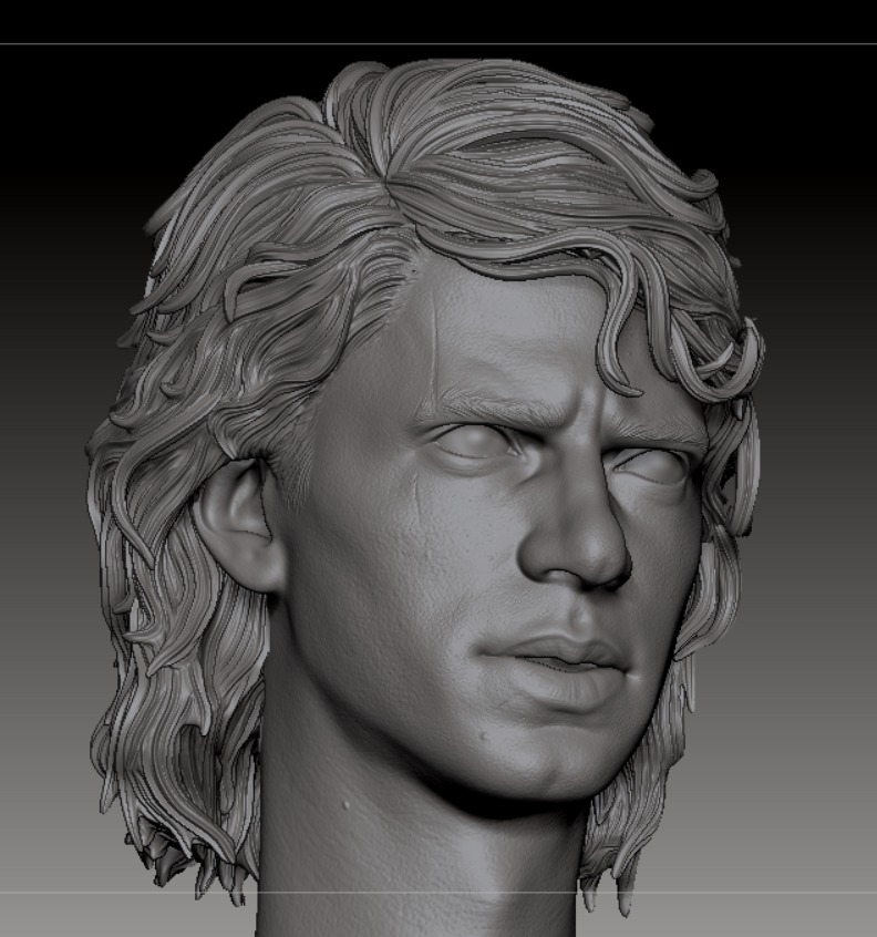Anakin Skywalker - ROTS - Head Sculpt Files 3D print model_10