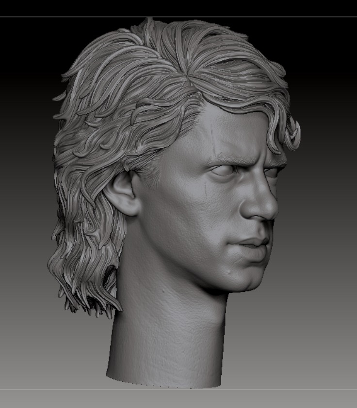 Anakin Skywalker - ROTS - Head Sculpt Files 3D print model_1