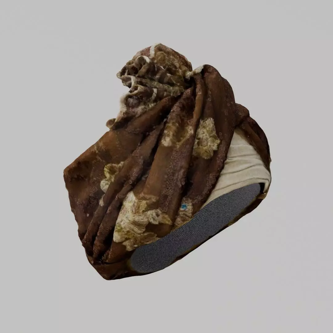 Turban 1221 Amamah 3D Scanned Model Low-poly 3D model