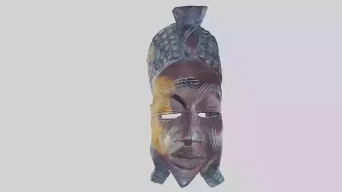 African Tribal Mask - Scanned 3D Model with High Resolution 3D print model