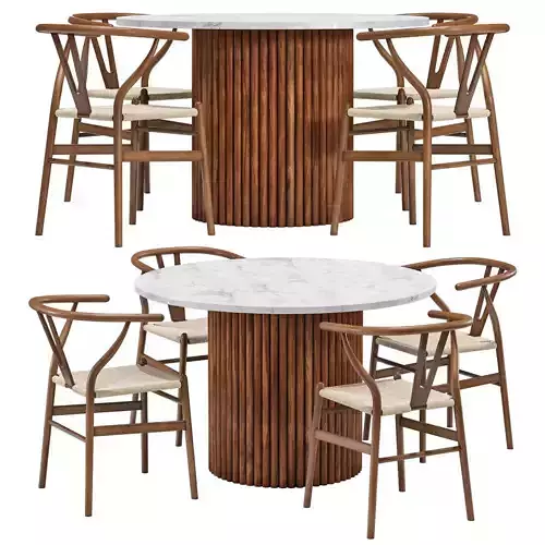 cult furniture dining set medby table-wish chair