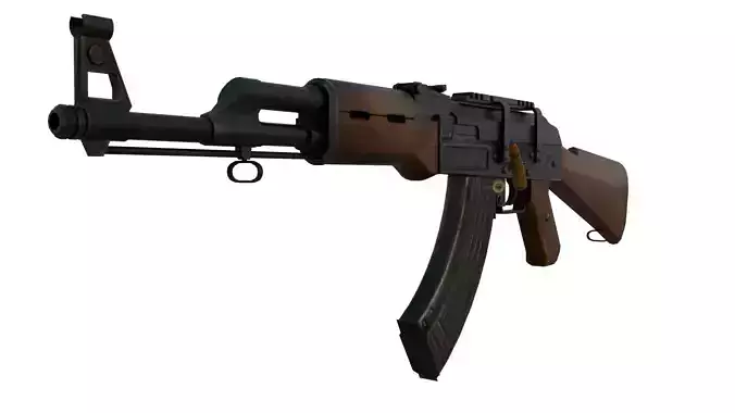 AK 47 3D Model Fully Rigged Game-Ready Low-poly 3D model