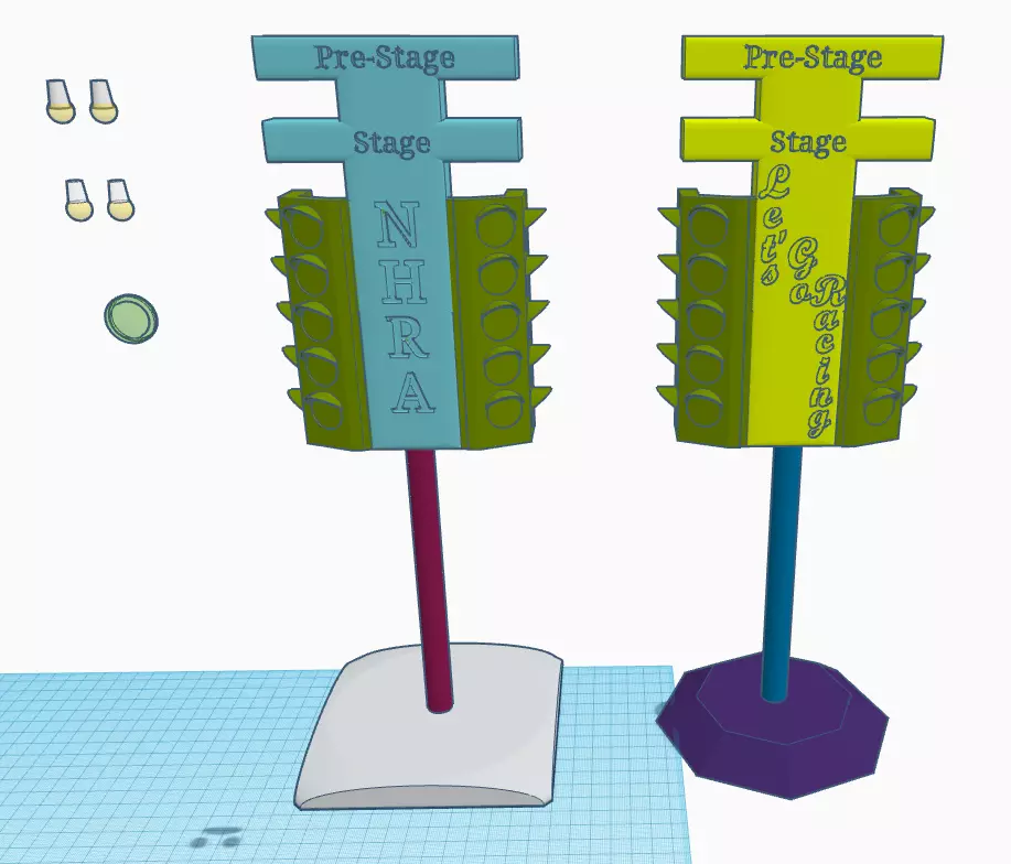 Drag racing Christmas Tree Light Stand 3D print model_0
