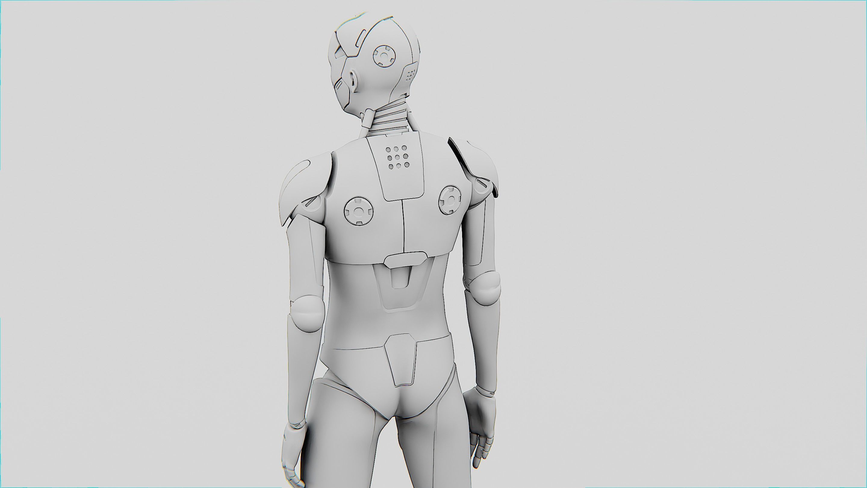 HUMANOID ORPHEUS  Rigged for Unreal Engine - Unity - MIXAMO 3D model_35
