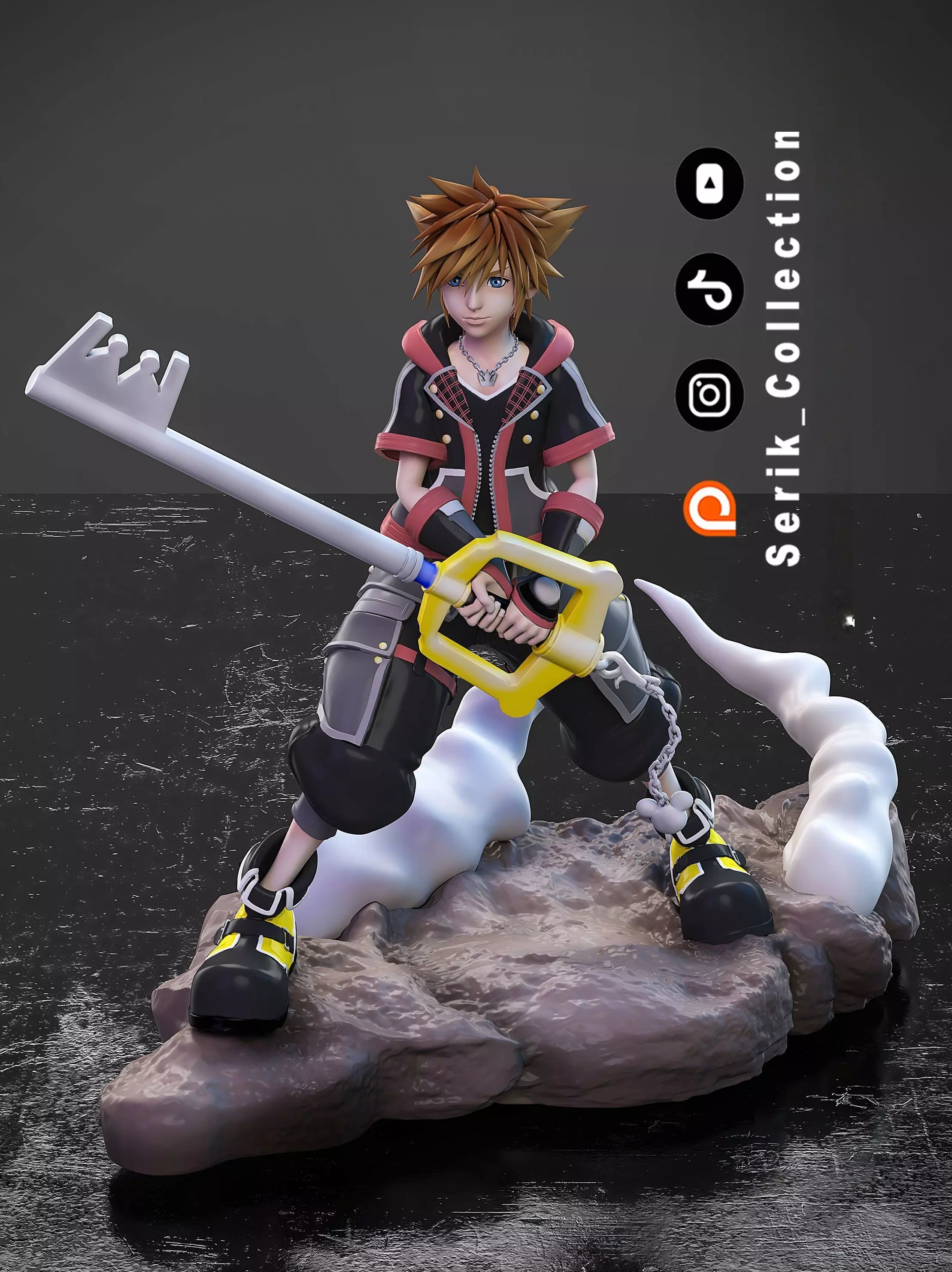 SORA KAIRI AND RIKU KINGDOM HEARTS DIORAMA 3D print model_4
