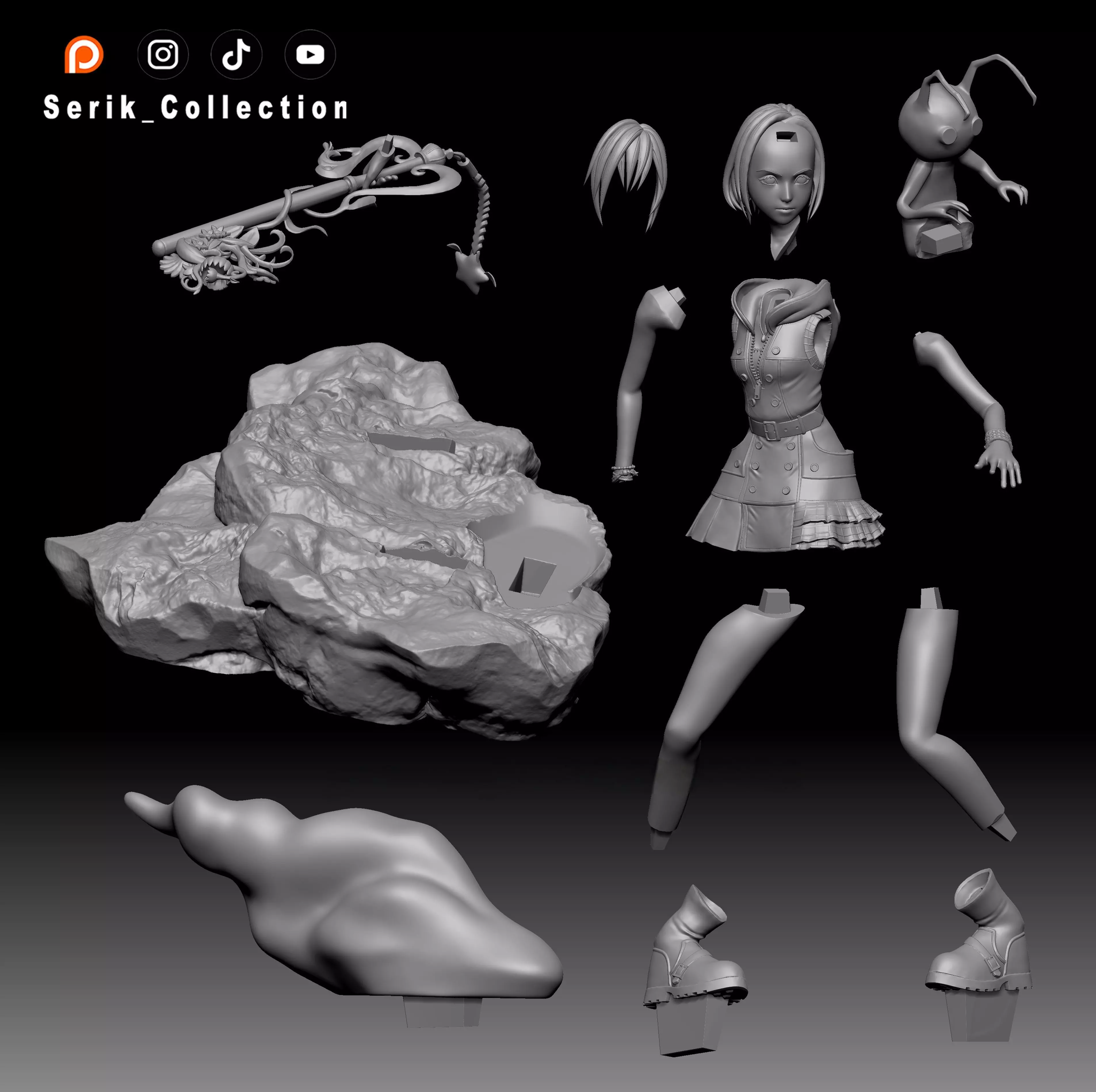 SORA KAIRI AND RIKU KINGDOM HEARTS DIORAMA 3D print model_6