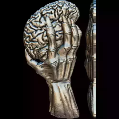 Brain Hunter Relief STL file for 3d Printing or CNC 3D print model