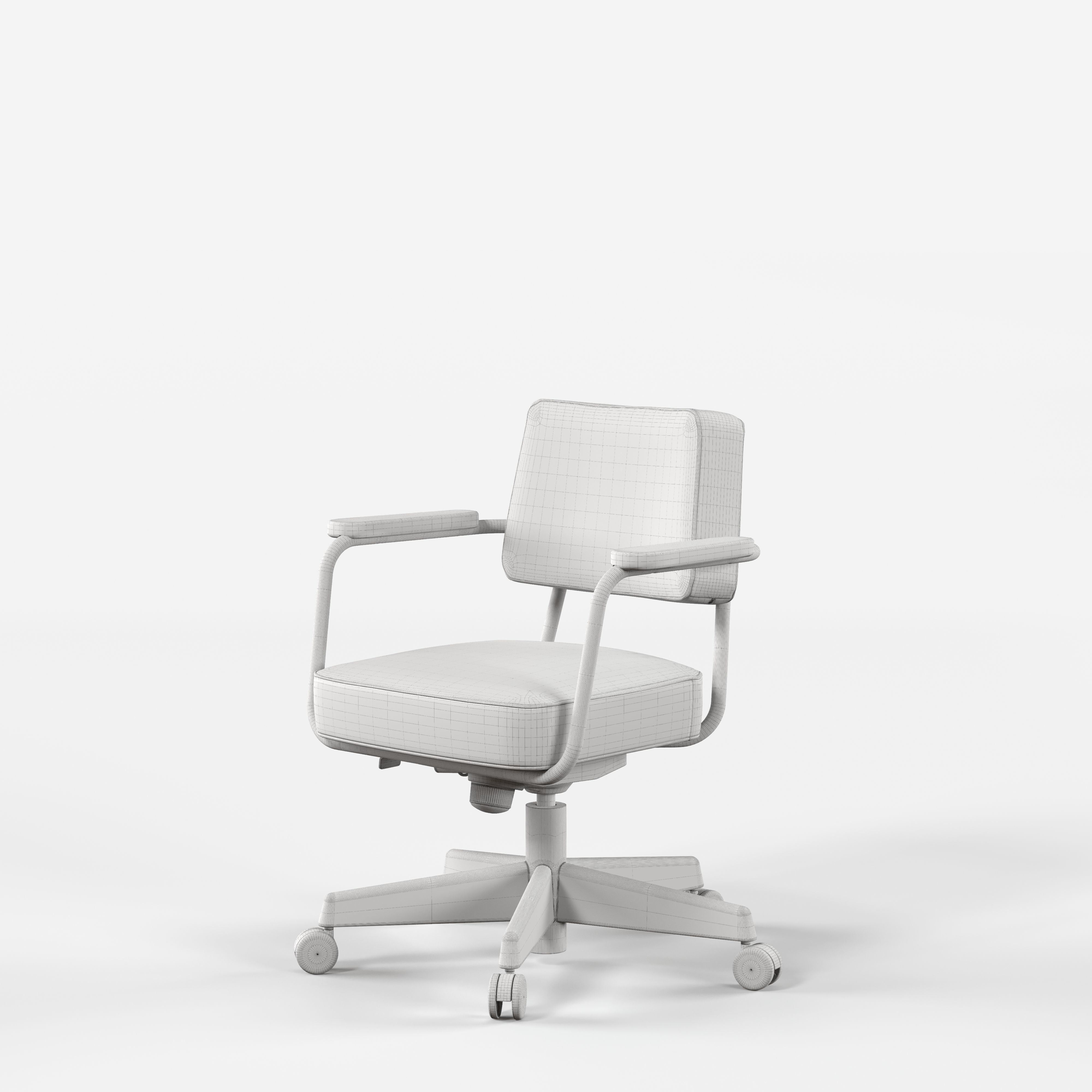 Fauteuil Direction Pivotant vitra Low-poly 3D model_5