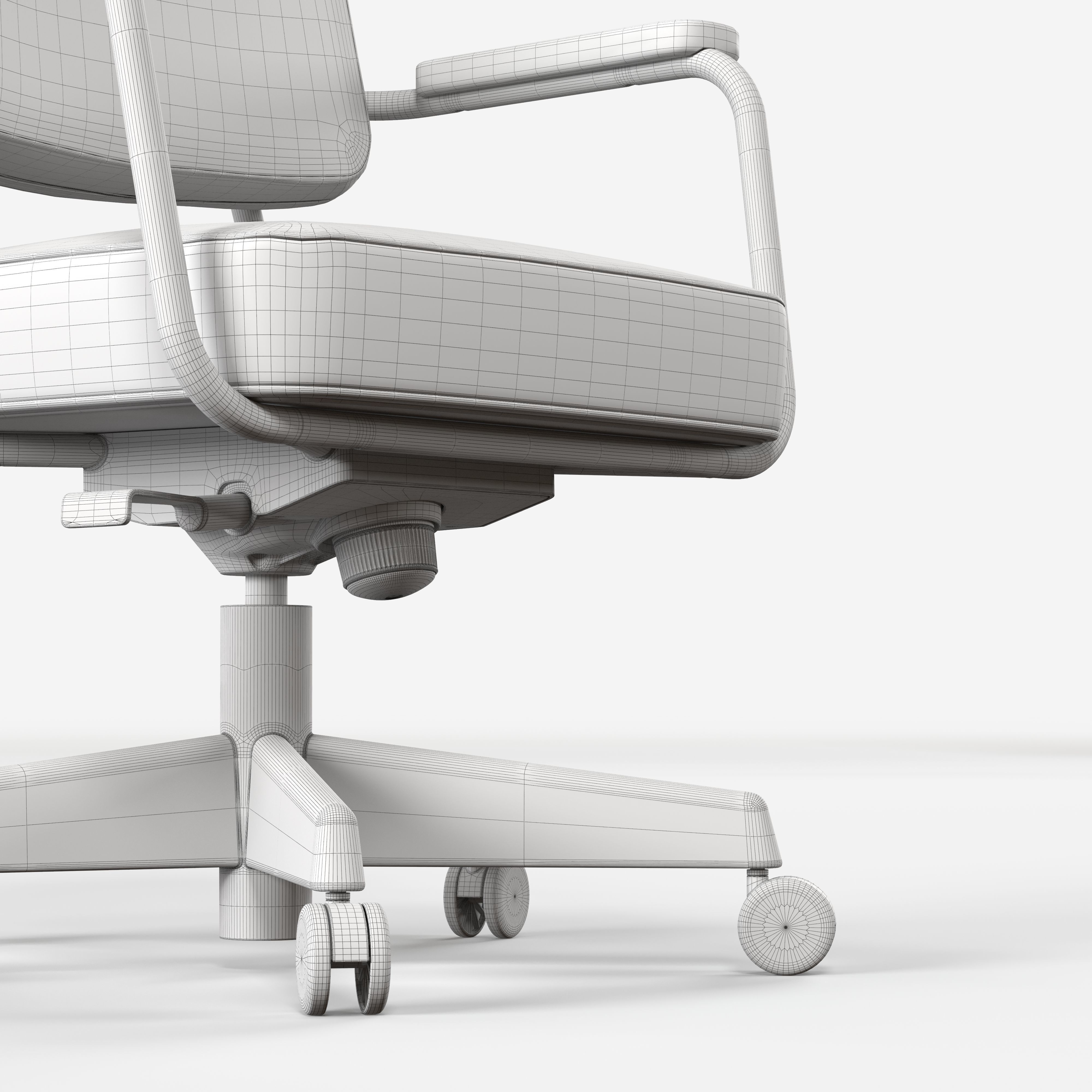 Fauteuil Direction Pivotant vitra Low-poly 3D model_4