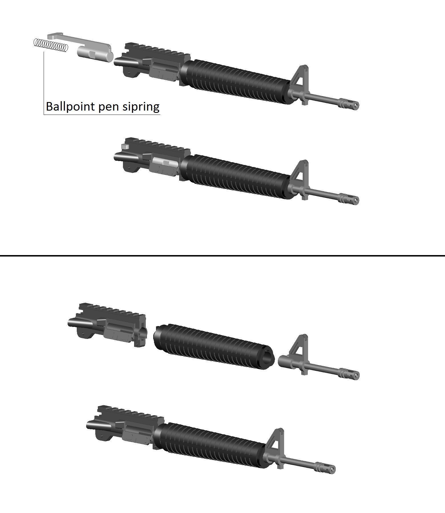 M16 SCOPE TOY and TABLETOP 3D print model_2