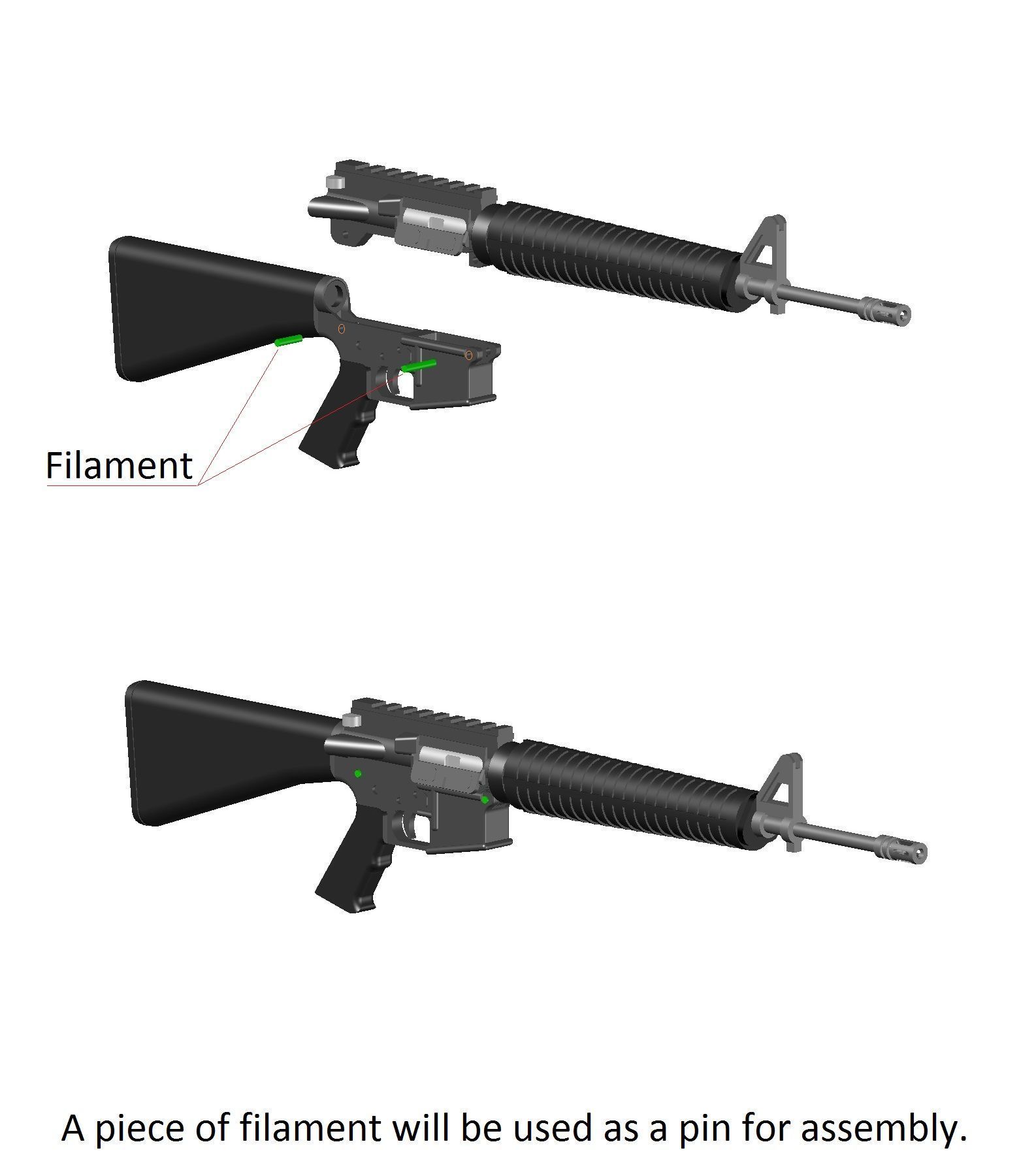 M16 SCOPE TOY and TABLETOP 3D print model_4