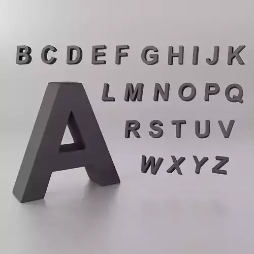 Alphabet Letter Upper Case 3D model