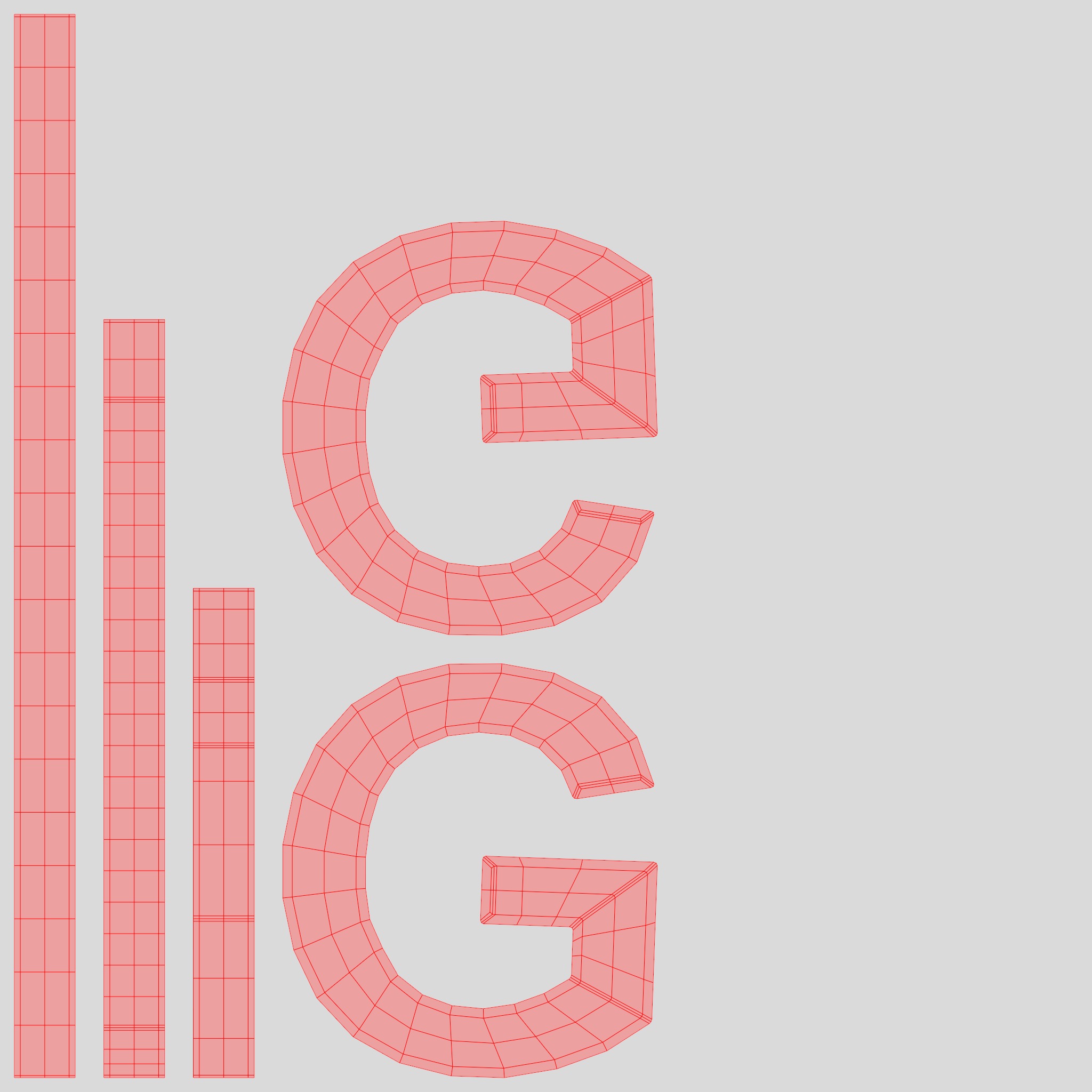 Alphabet Letter Upper Case 3D model_9