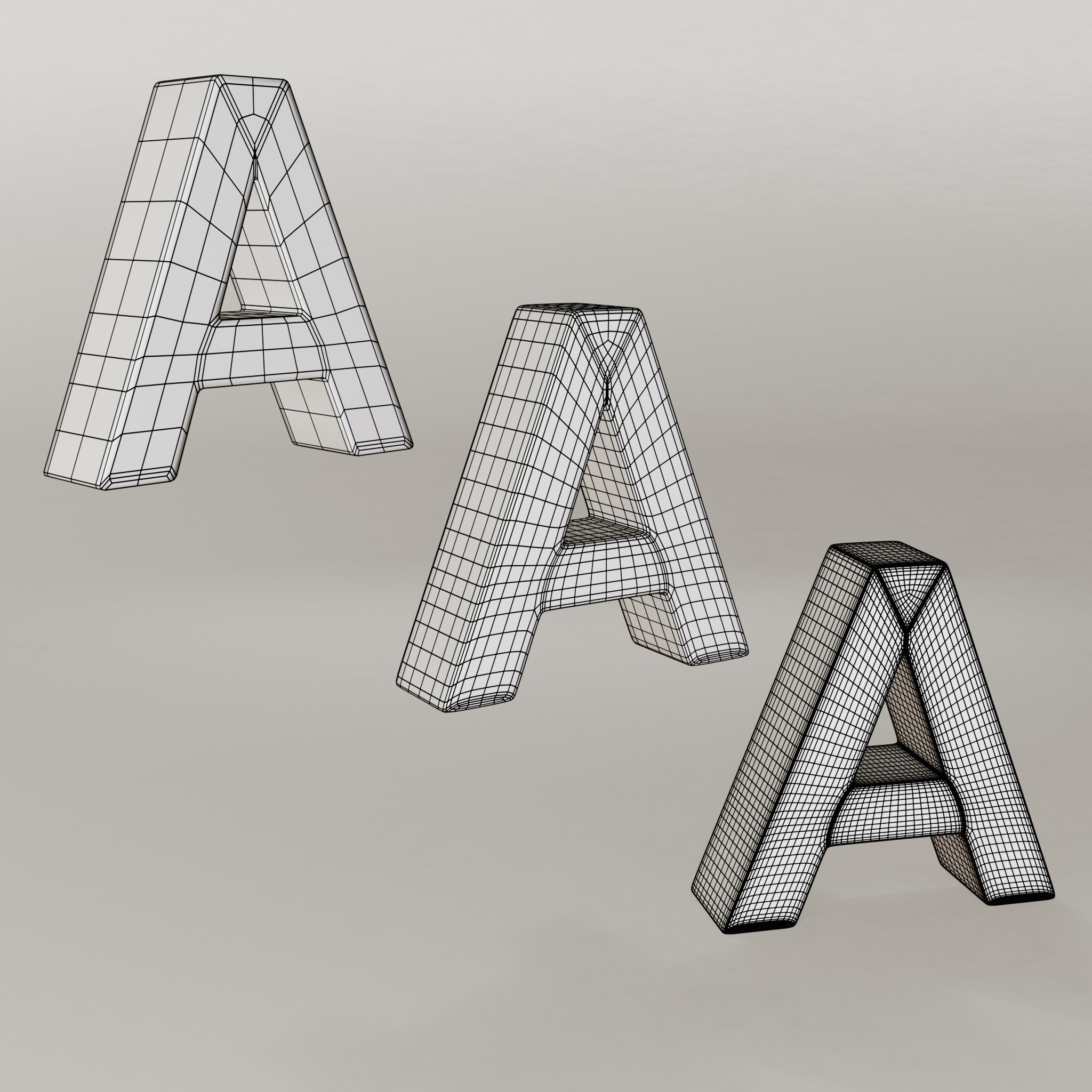Alphabet Letter Upper Case 3D model_5