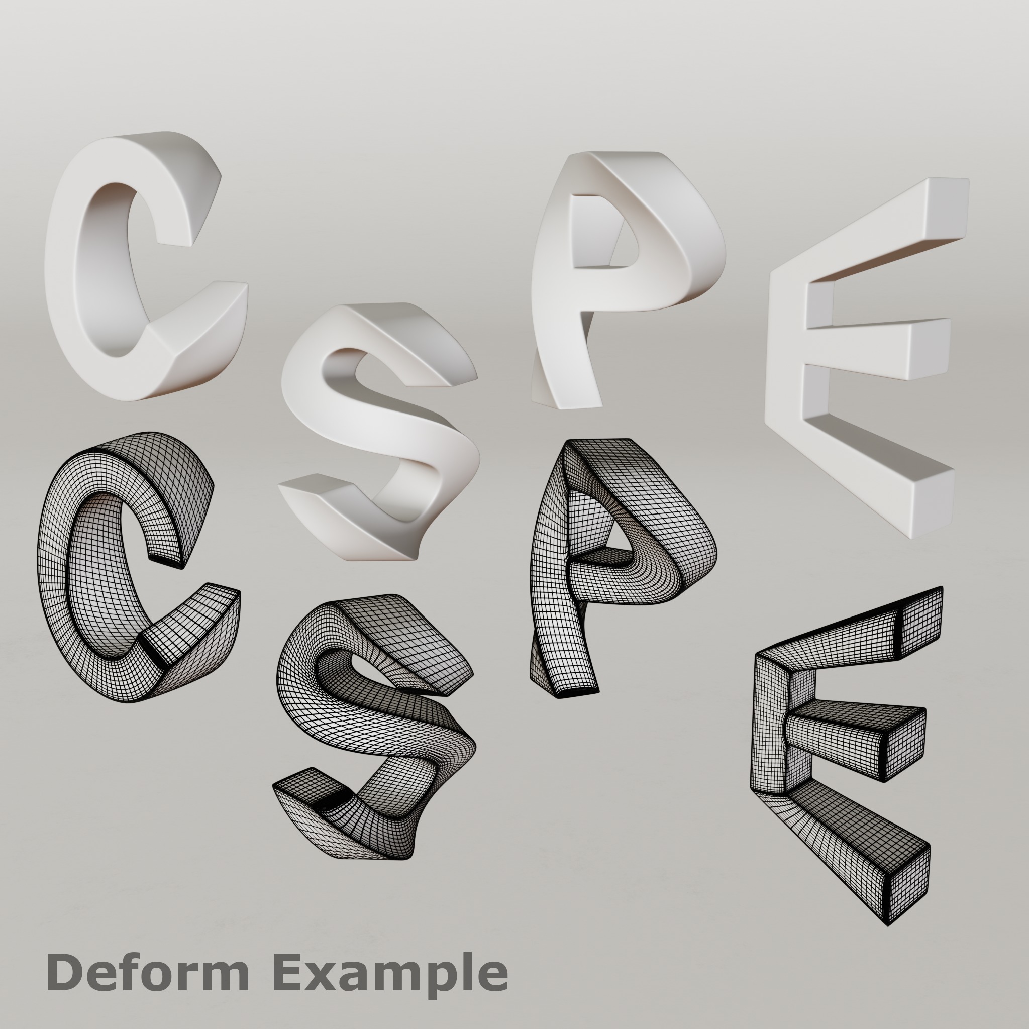 Alphabet Letter Upper Case 3D model_8