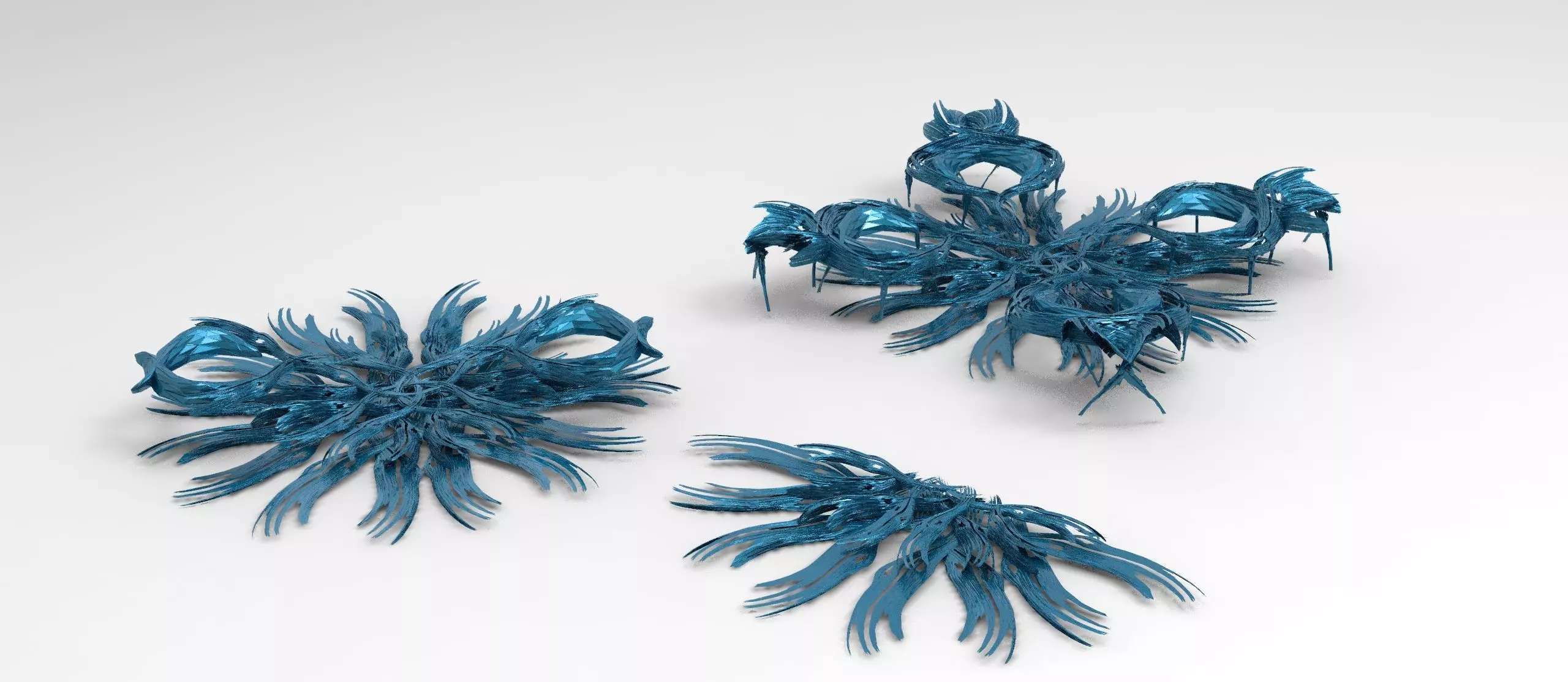 Sci fi Leisure exterior flower 4 designs  3D model_0