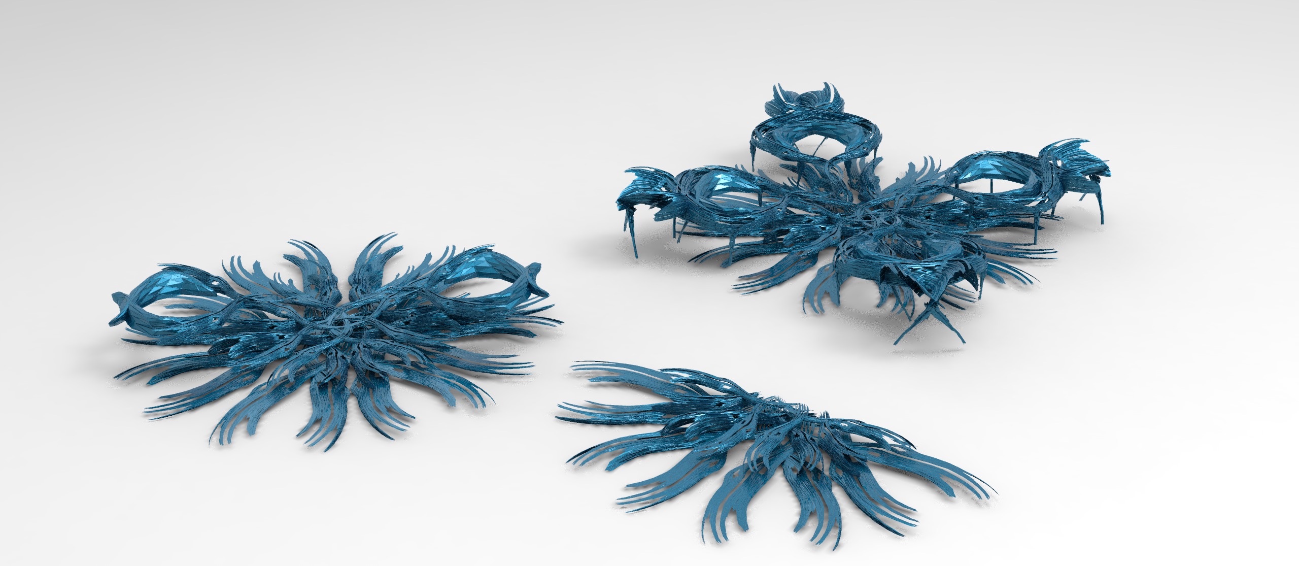 Sci fi Leisure exterior flower 4 designs  3D model_1