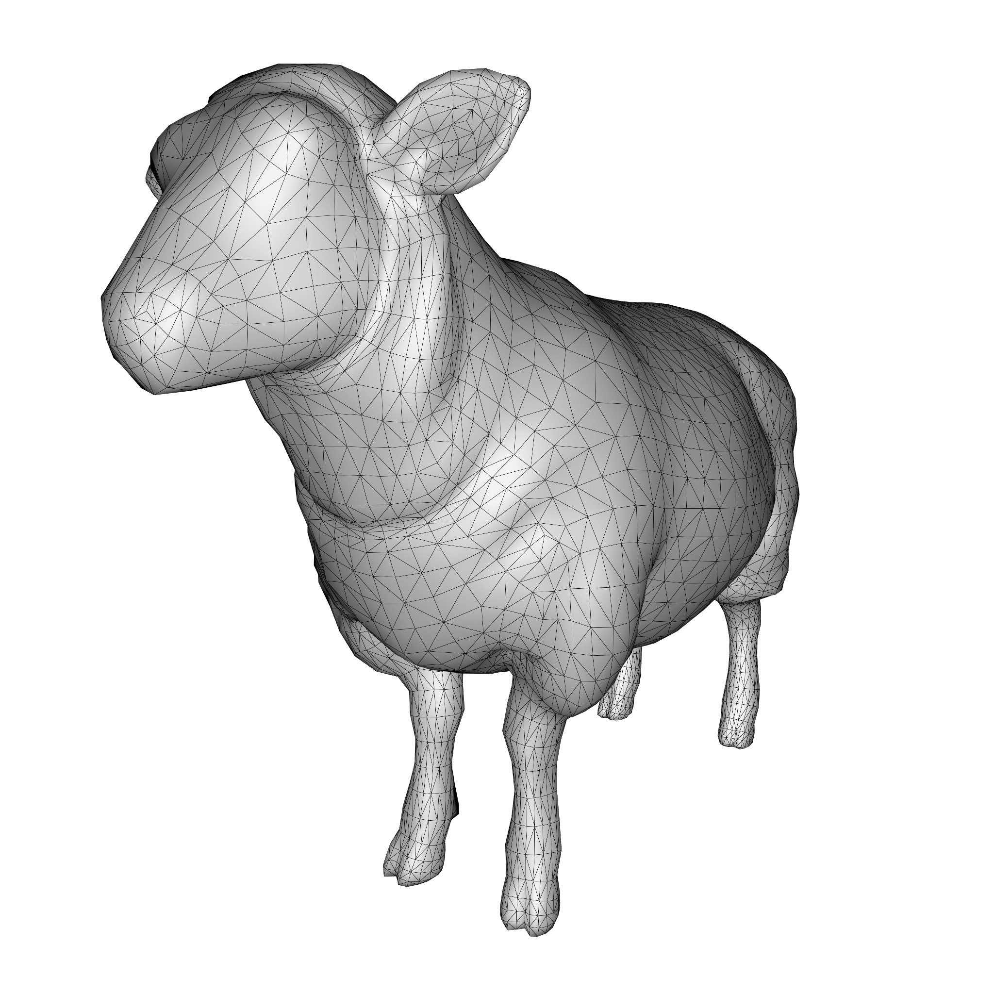 Farm Domestic Animals Bundle - 7 Set Models Low-poly 3D model_60