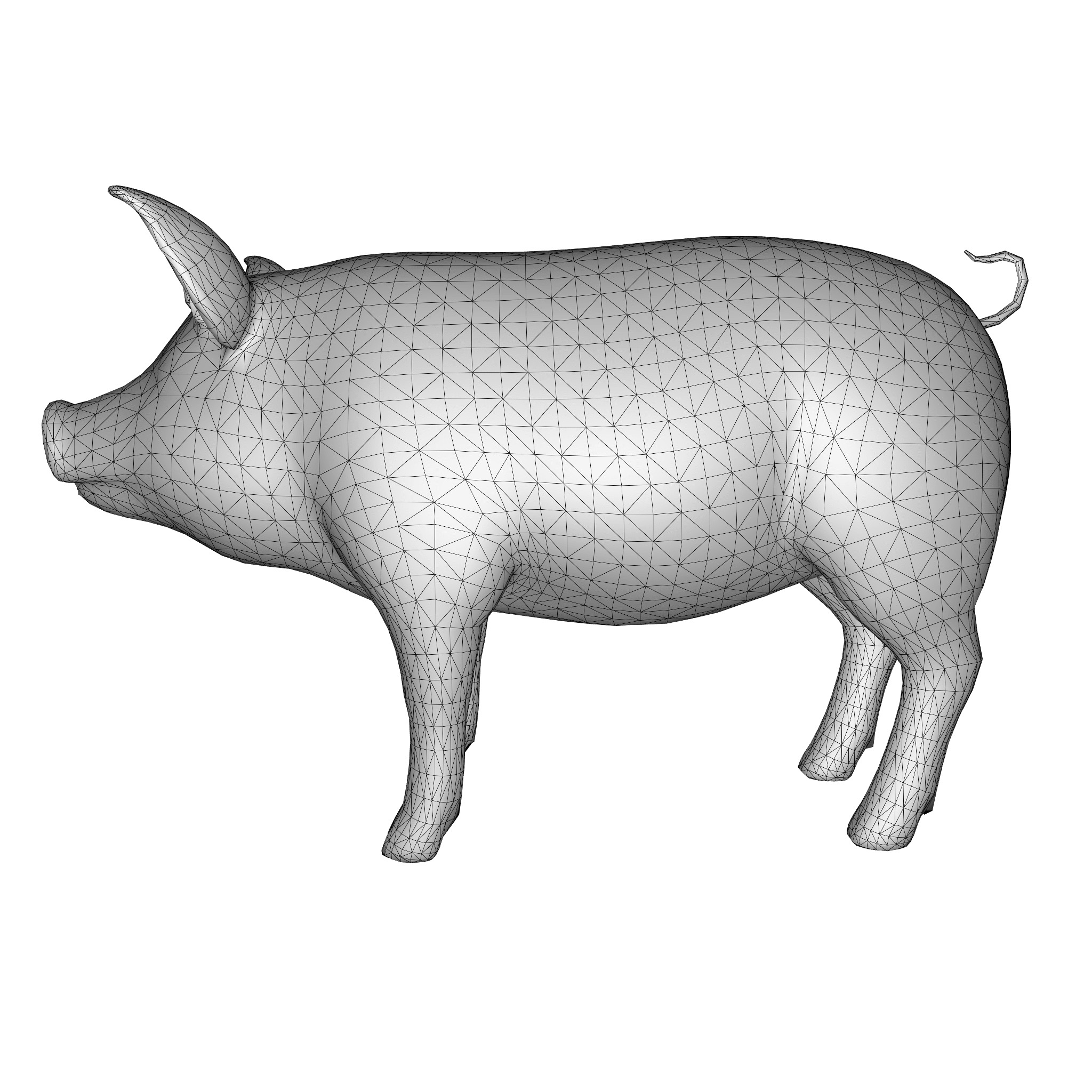 Farm Domestic Animals Bundle - 7 Set Models Low-poly 3D model_44