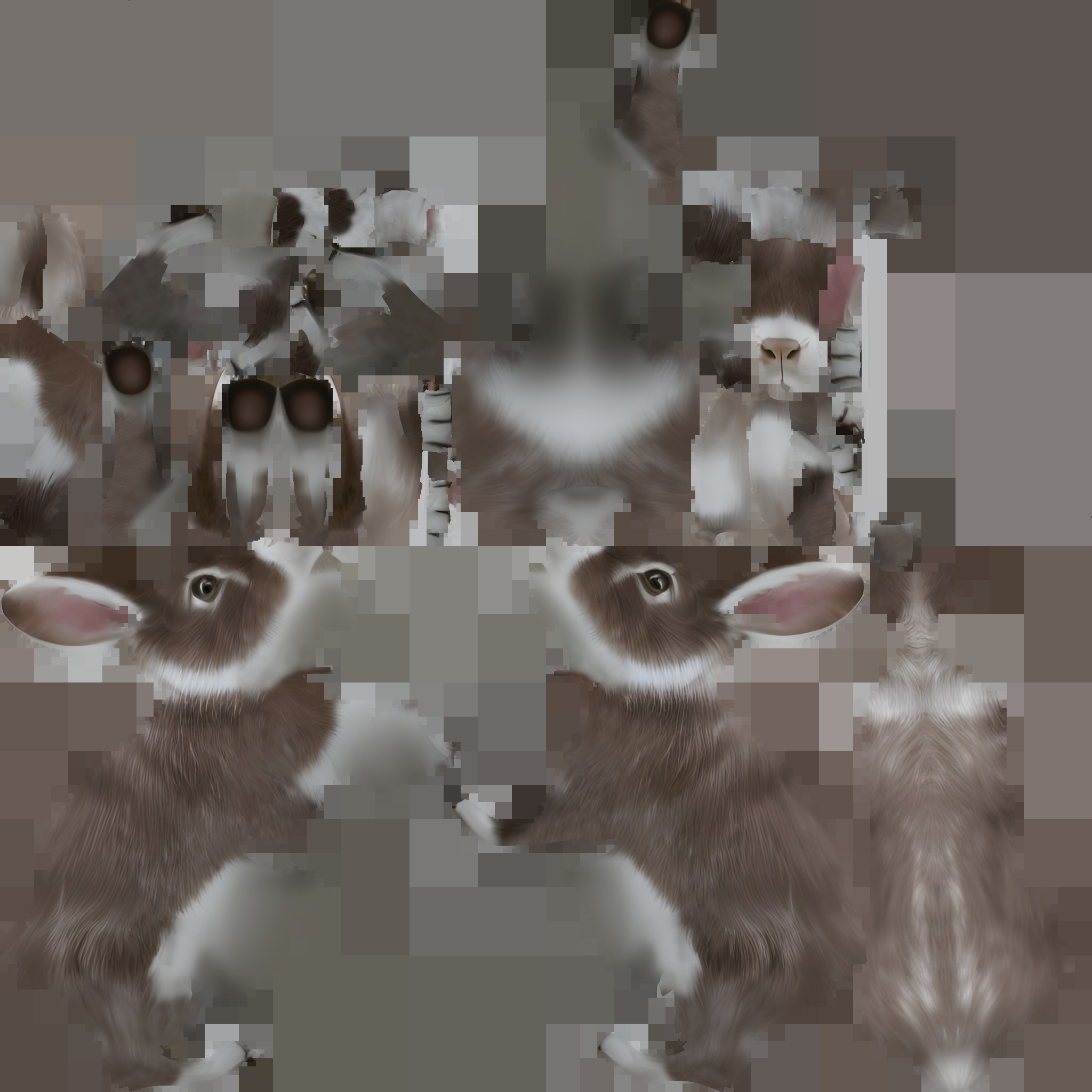 Farm Domestic Animals Bundle - 7 Set Models Low-poly 3D model_55