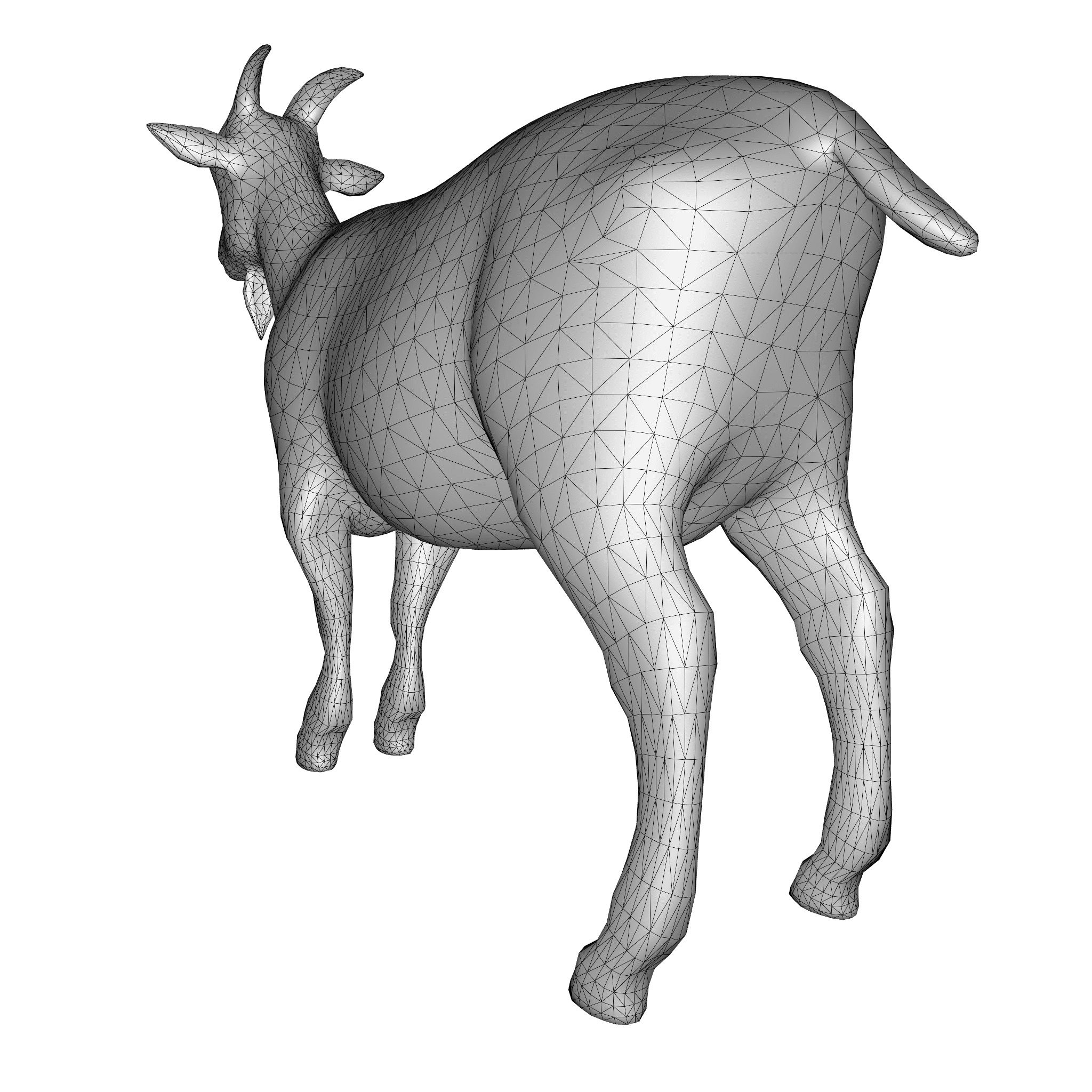 Farm Domestic Animals Bundle - 7 Set Models Low-poly 3D model_26