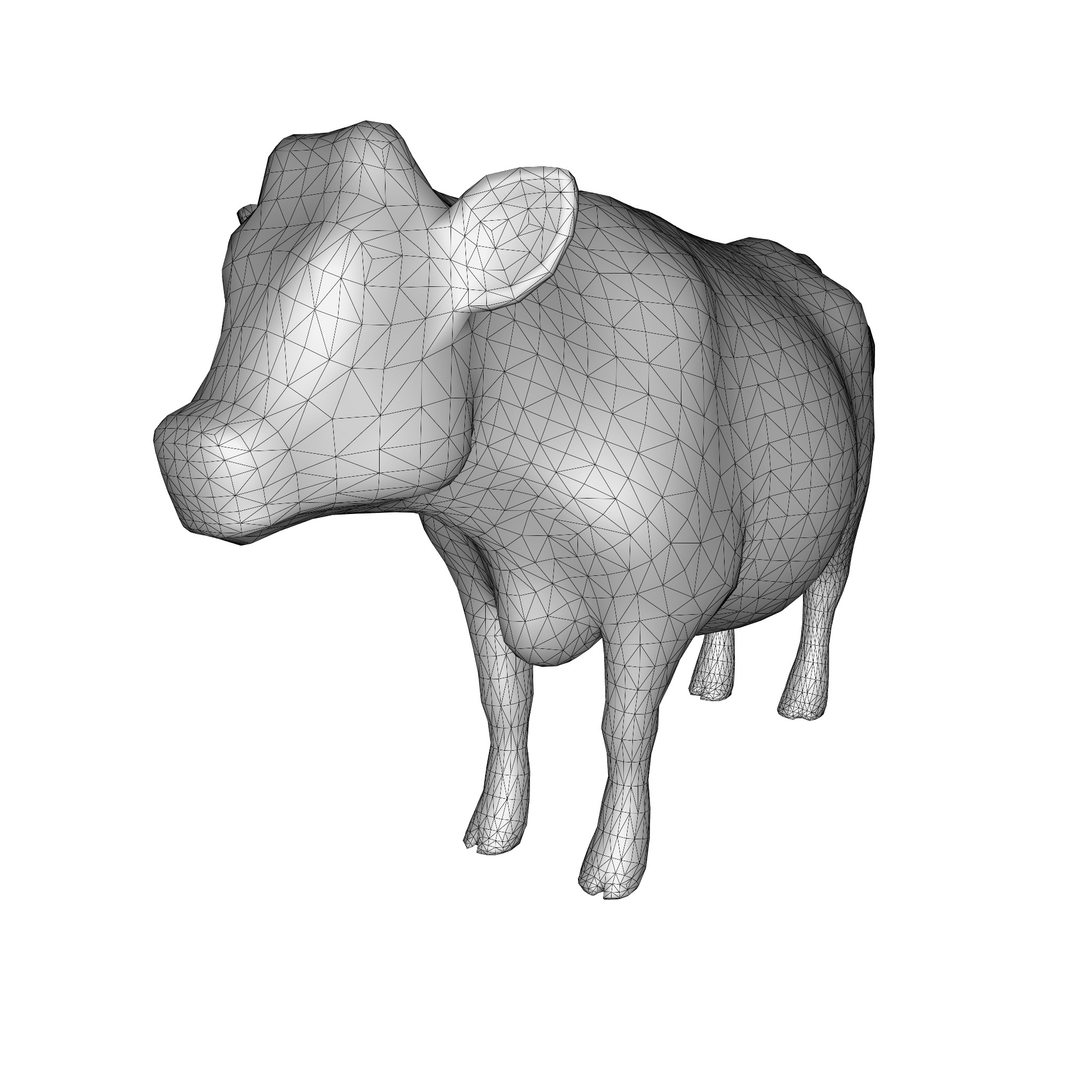 Farm Domestic Animals Bundle - 7 Set Models Low-poly 3D model_7