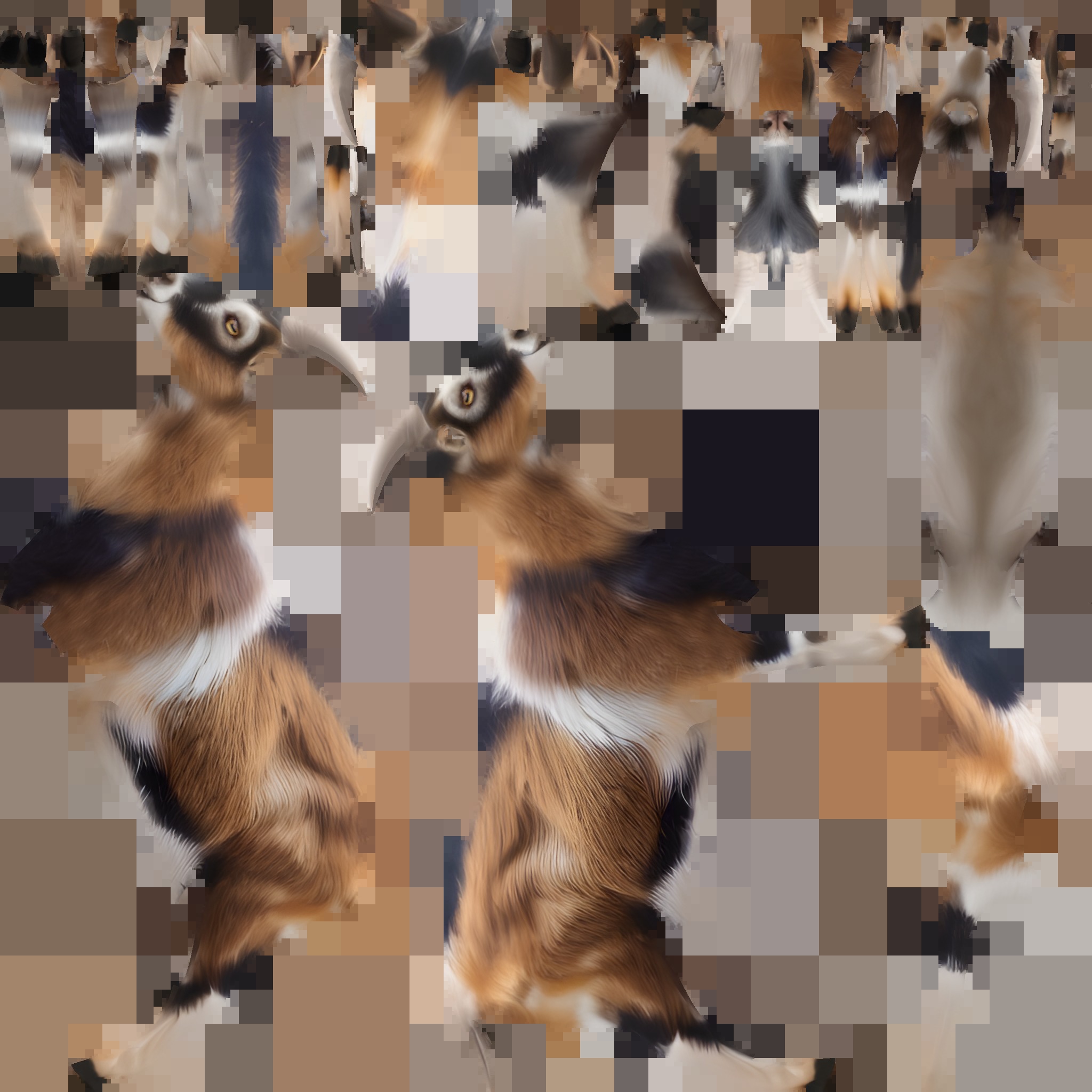 Farm Domestic Animals Bundle - 7 Set Models Low-poly 3D model_28