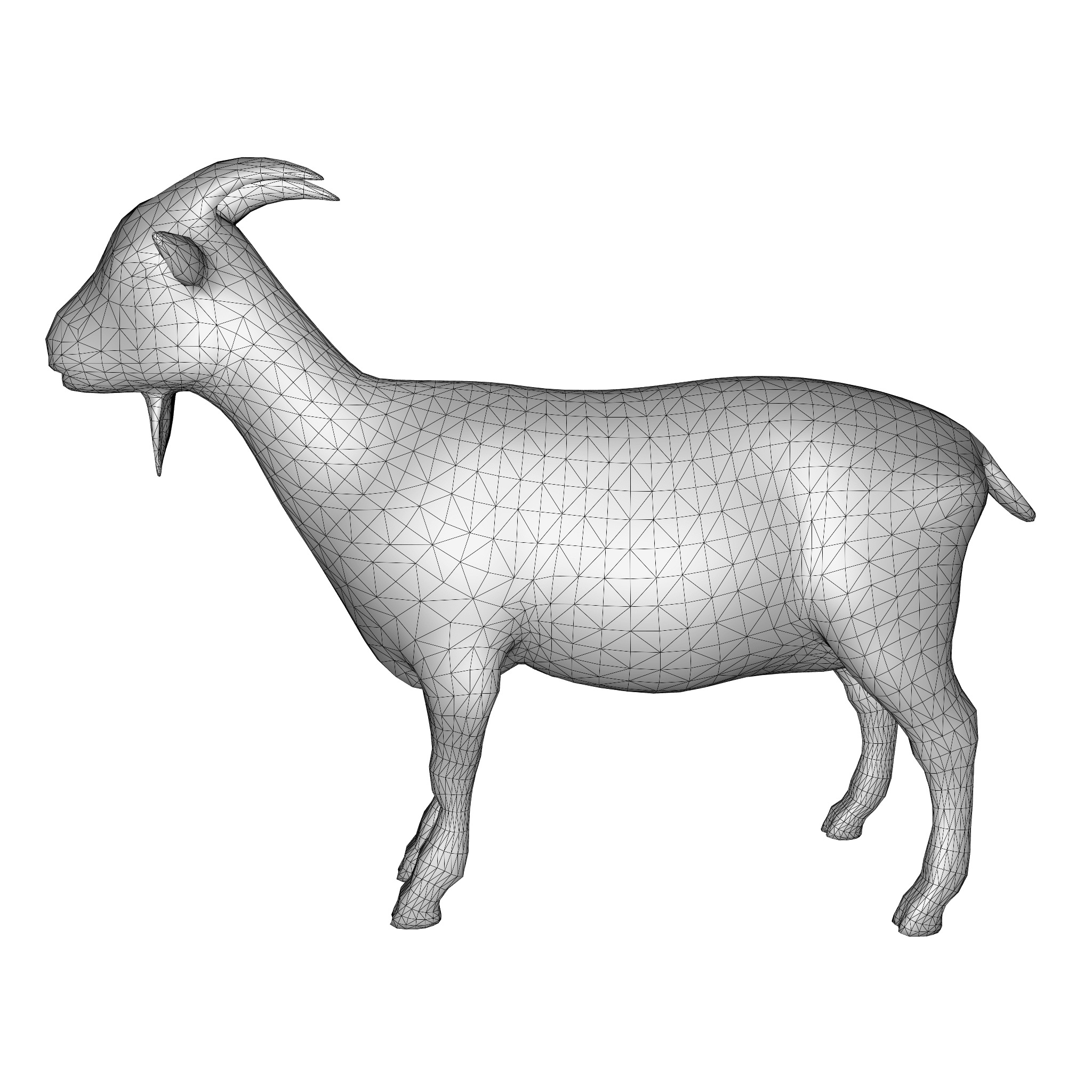 Farm Domestic Animals Bundle - 7 Set Models Low-poly 3D model_25