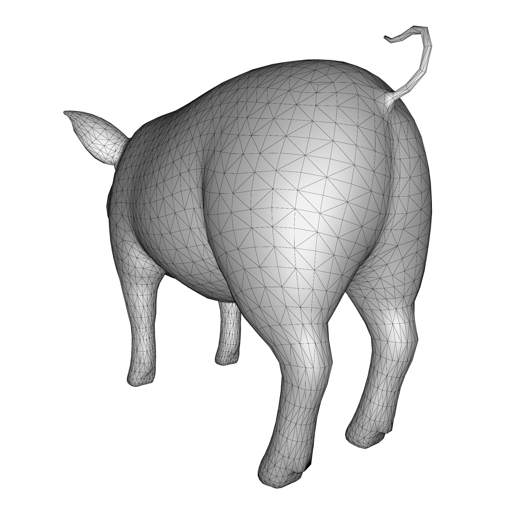 Farm Domestic Animals Bundle - 7 Set Models Low-poly 3D model_43