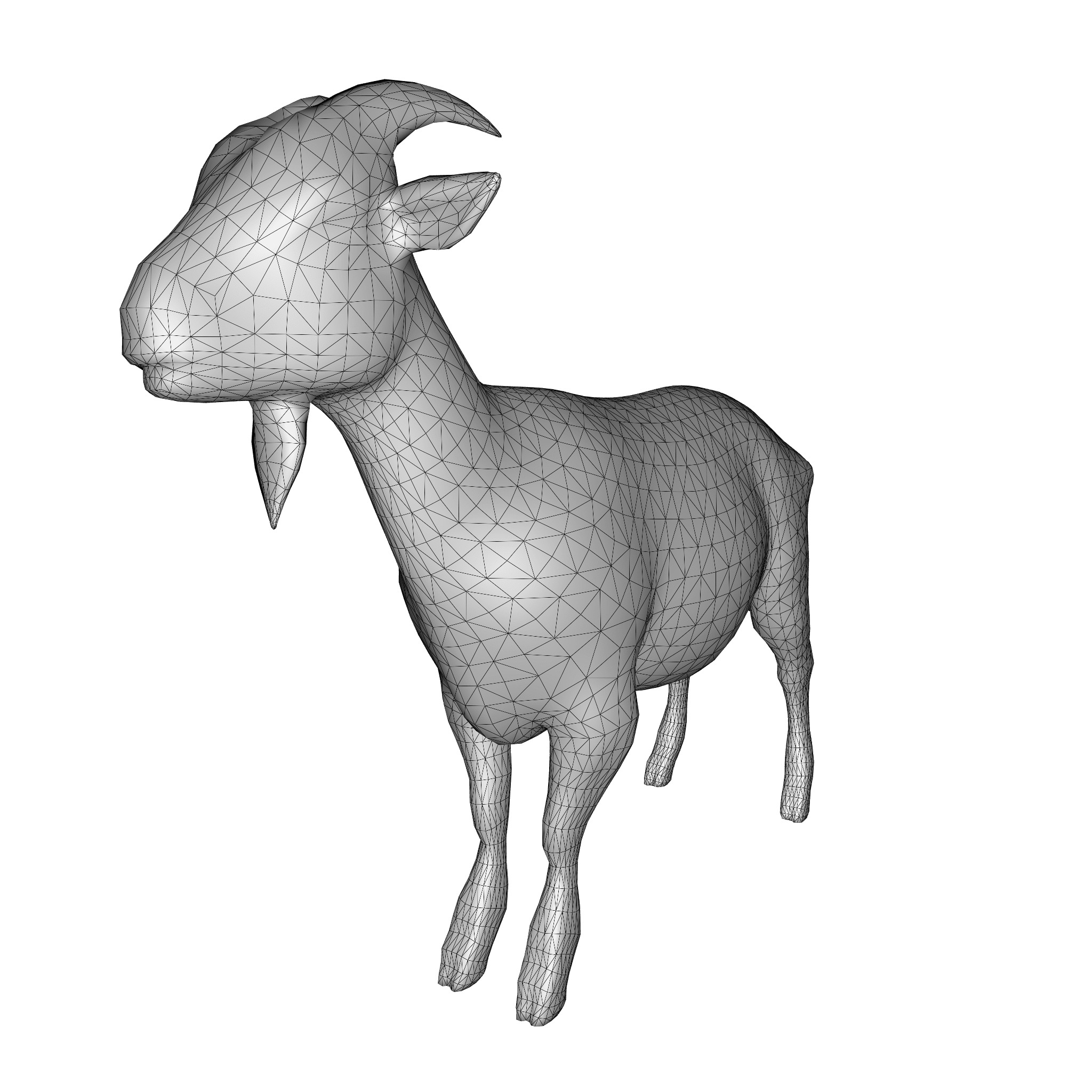 Farm Domestic Animals Bundle - 7 Set Models Low-poly 3D model_24