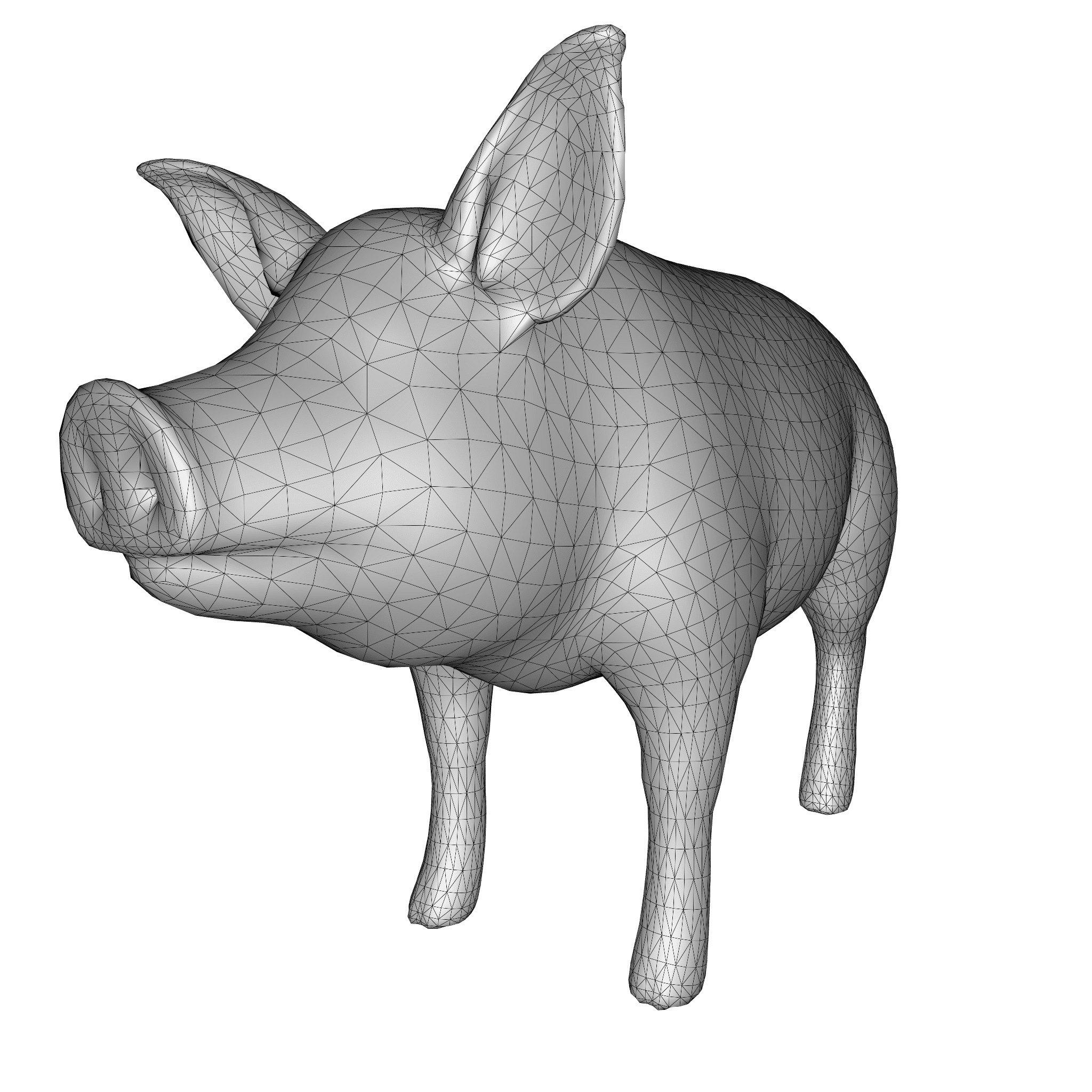 Farm Domestic Animals Bundle - 7 Set Models Low-poly 3D model_42