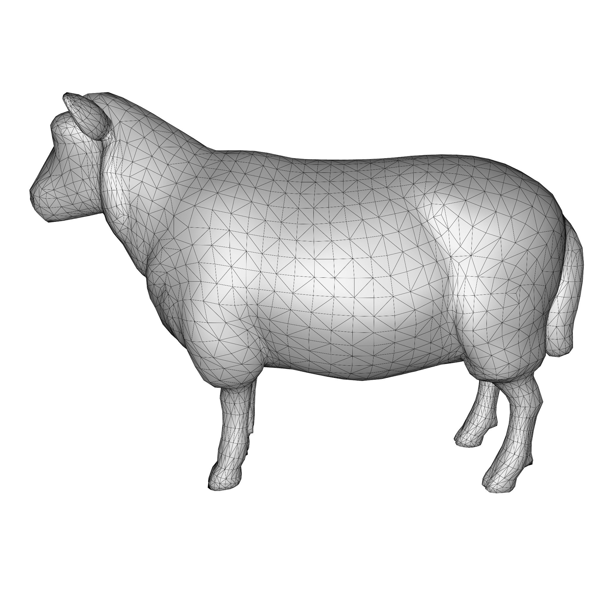 Farm Domestic Animals Bundle - 7 Set Models Low-poly 3D model_62