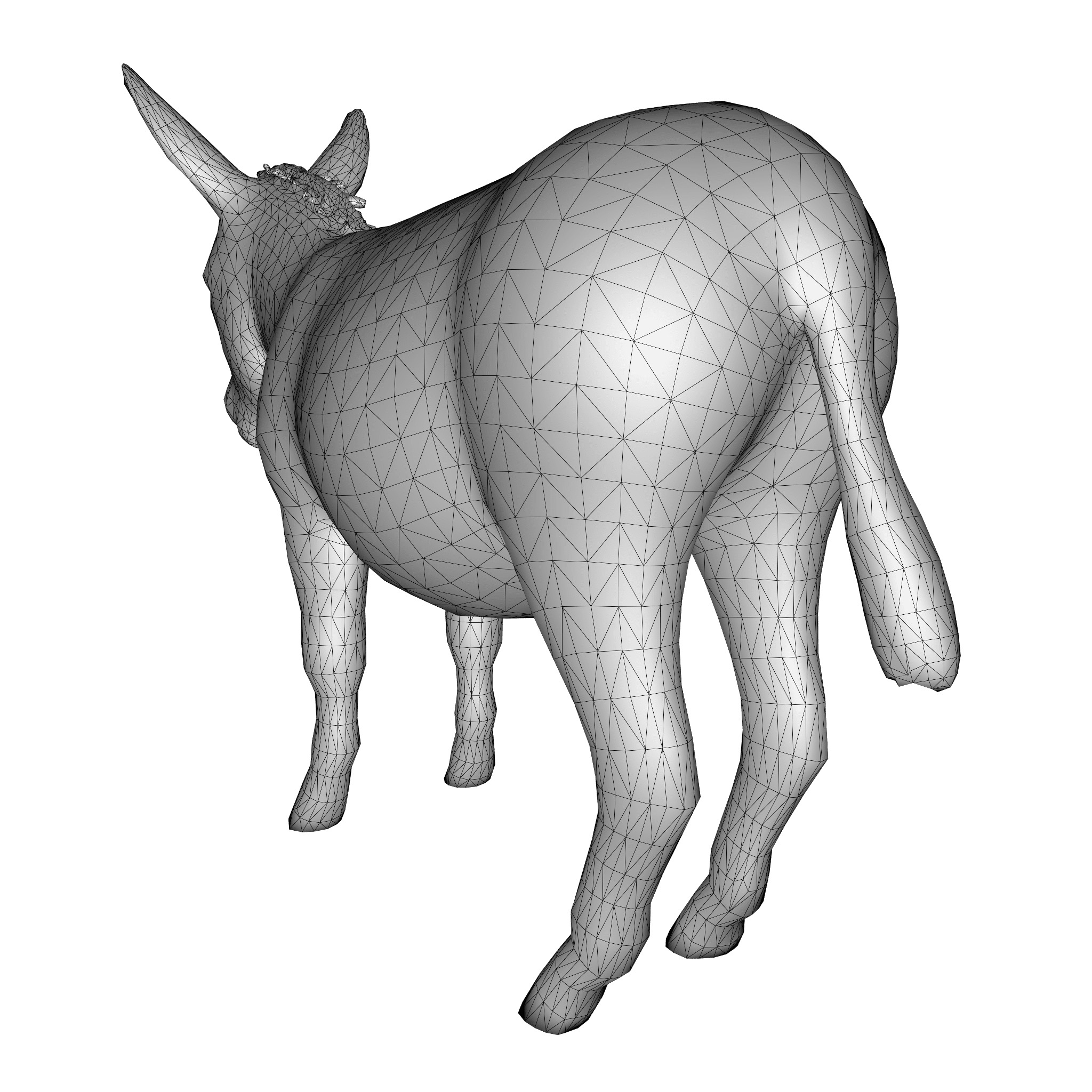 Farm Domestic Animals Bundle - 7 Set Models Low-poly 3D model_16