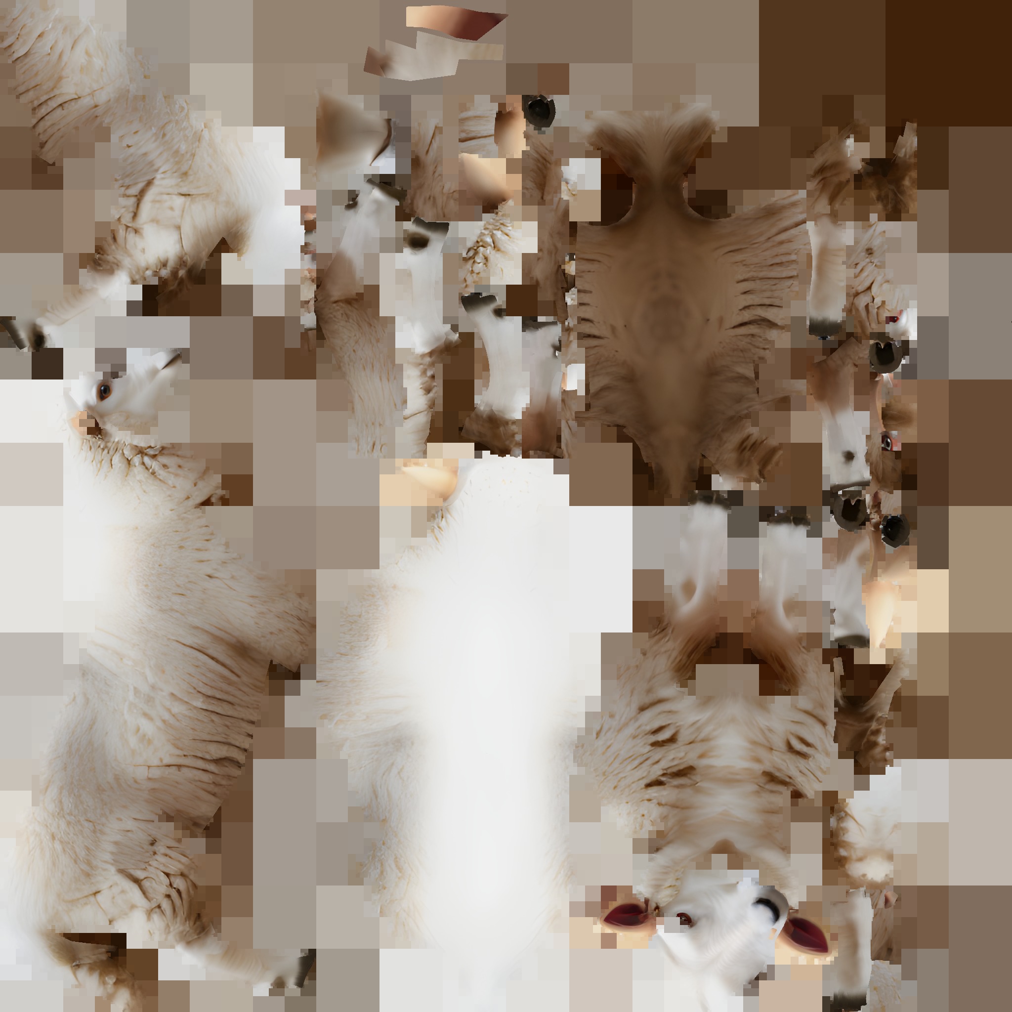 Farm Domestic Animals Bundle - 7 Set Models Low-poly 3D model_64