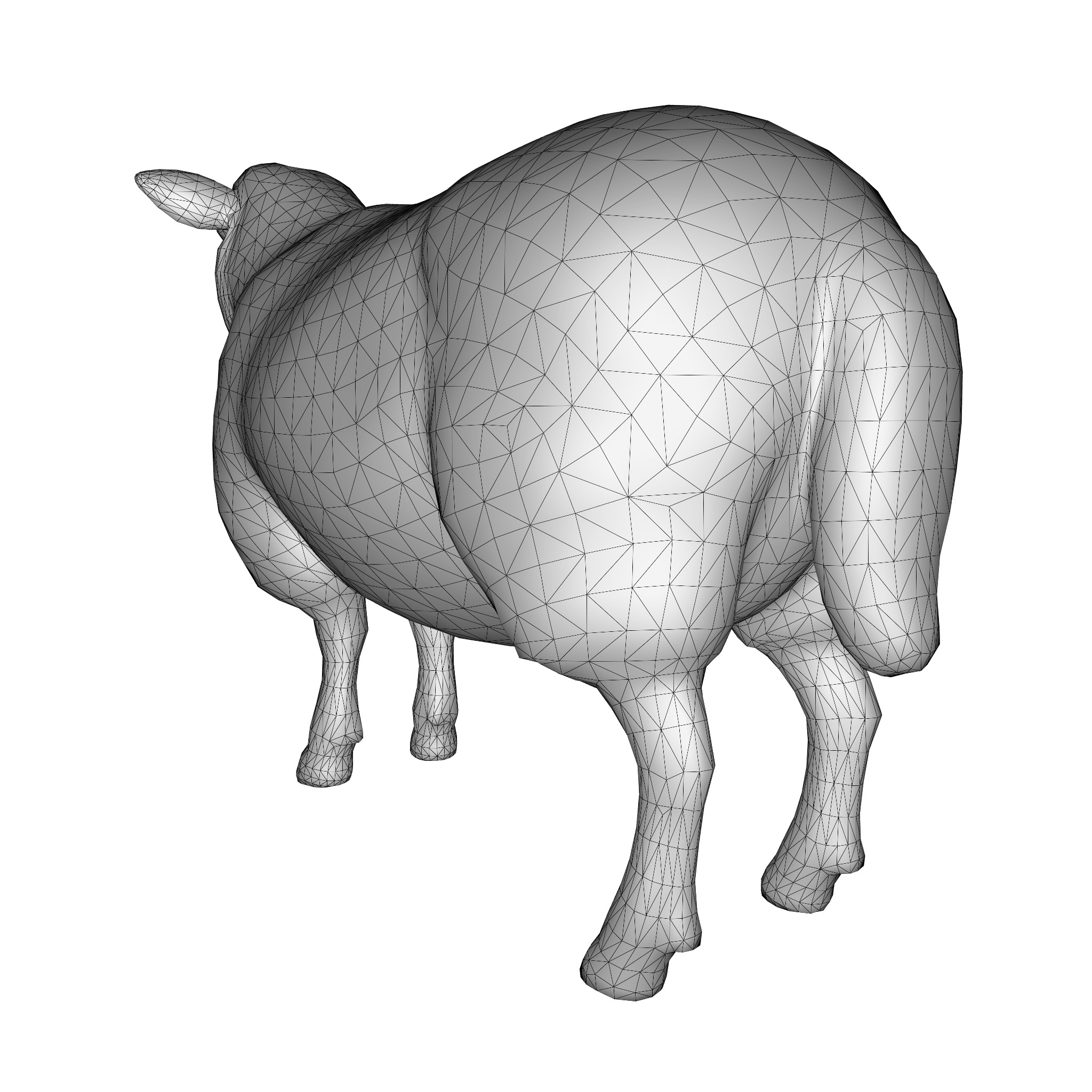 Farm Domestic Animals Bundle - 7 Set Models Low-poly 3D model_61