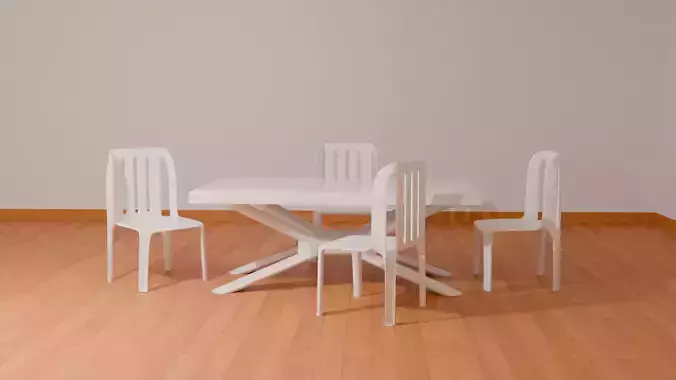 Plastic Table and Chairs 