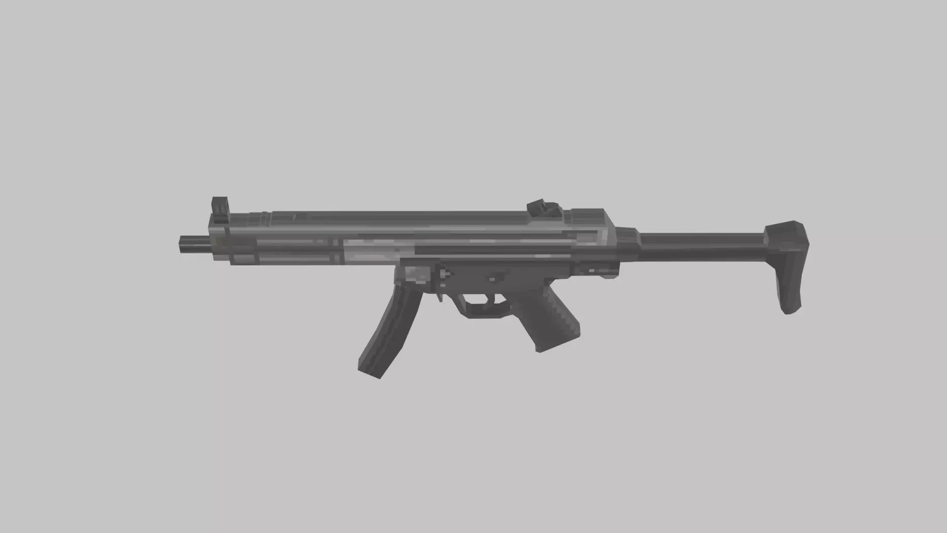 Heckler and Koch MP5 Low Poly Low-poly 3D model_0