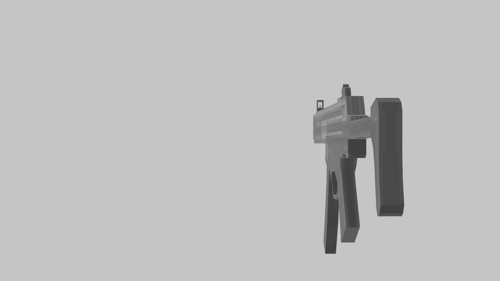 Heckler and Koch MP5 Low Poly Low-poly 3D model_1