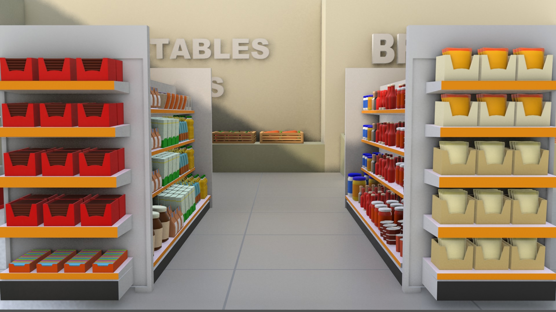 Convenience Store Lowpoly  Low-poly 3D model_9