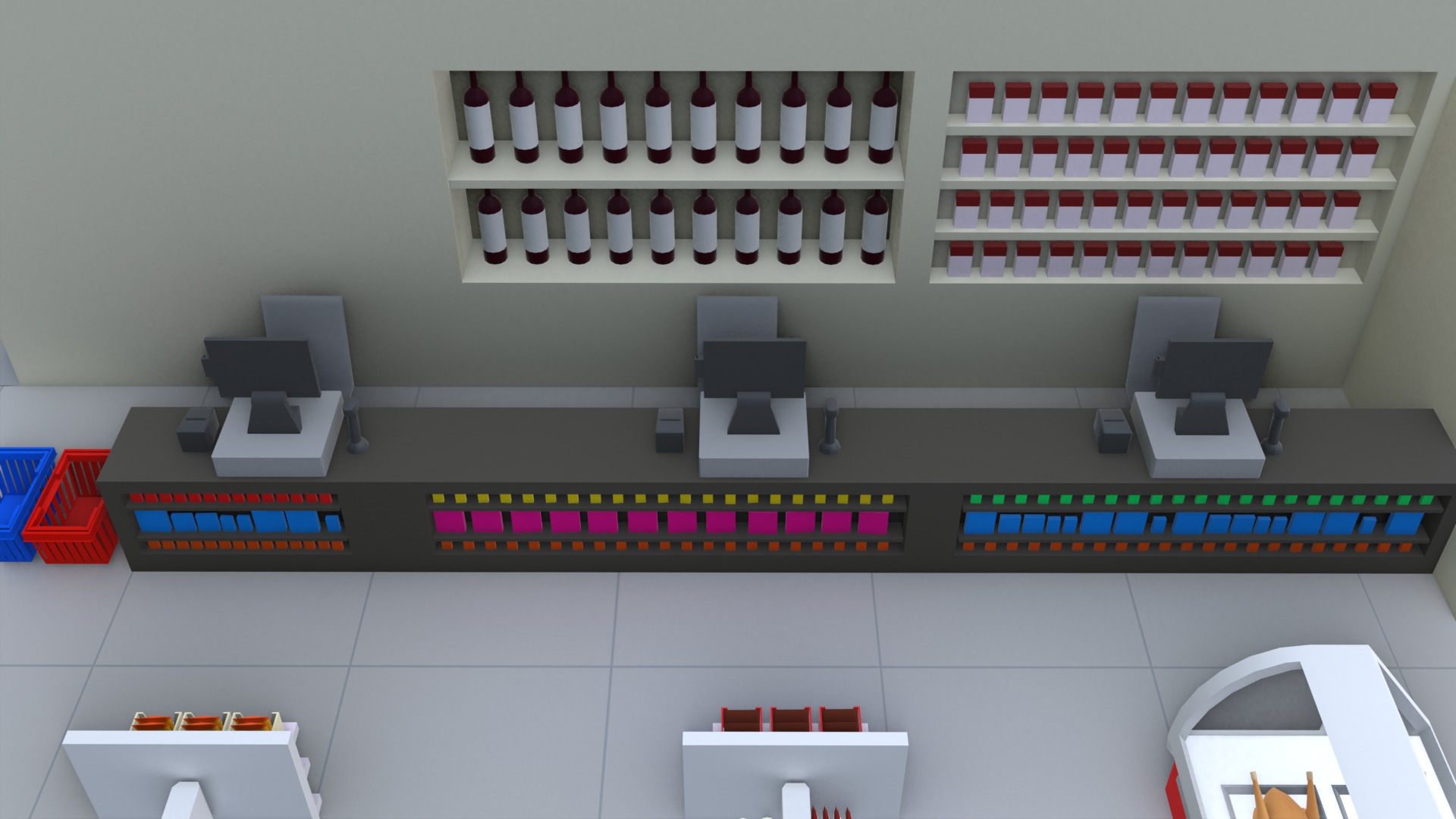 Convenience Store Lowpoly  Low-poly 3D model_13