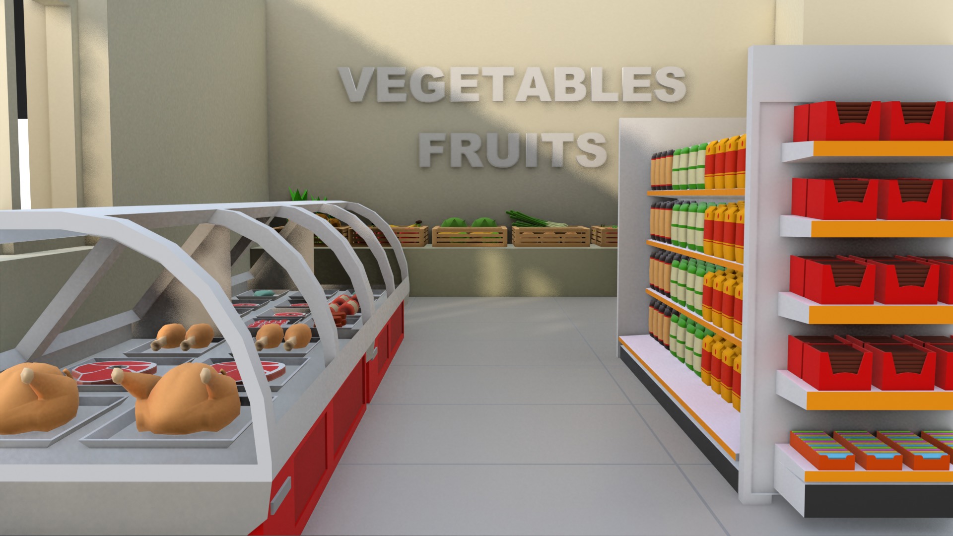 Convenience Store Lowpoly  Low-poly 3D model_8