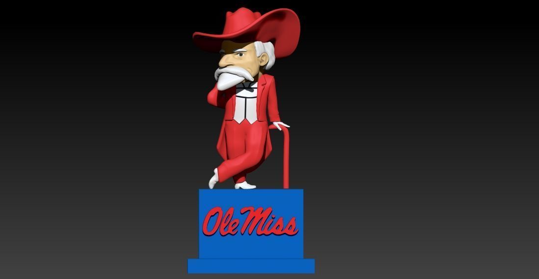 NCAA - Colonel Reb mascot - Ole Miss Rebels 1 - 3d print 3D print model_1