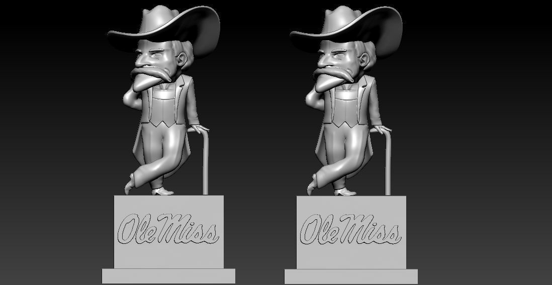 NCAA - Colonel Reb mascot - Ole Miss Rebels 1 - 3d print 3D print model_3