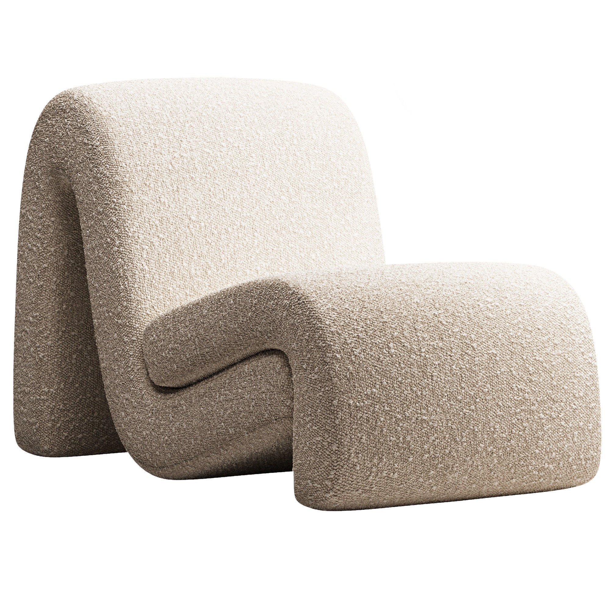 Curve Chair 3D model_1