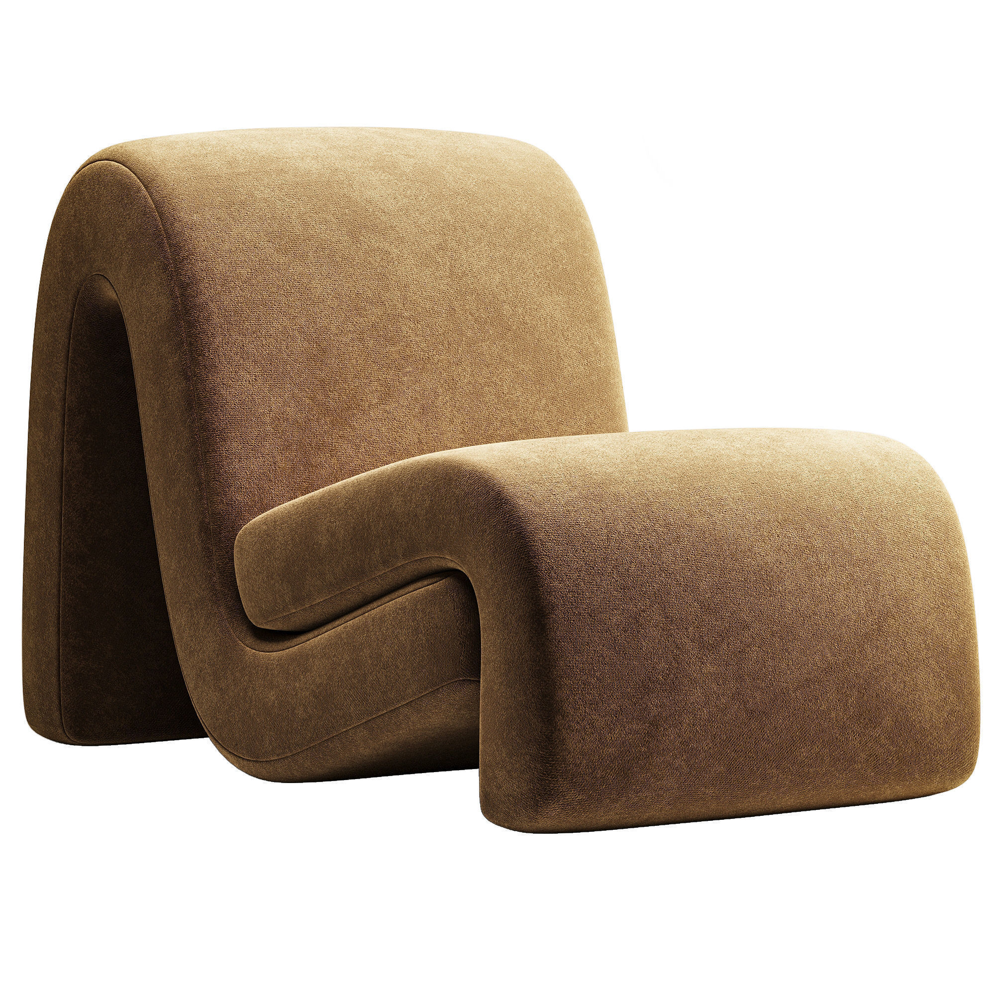 Curve Chair 3D model_2